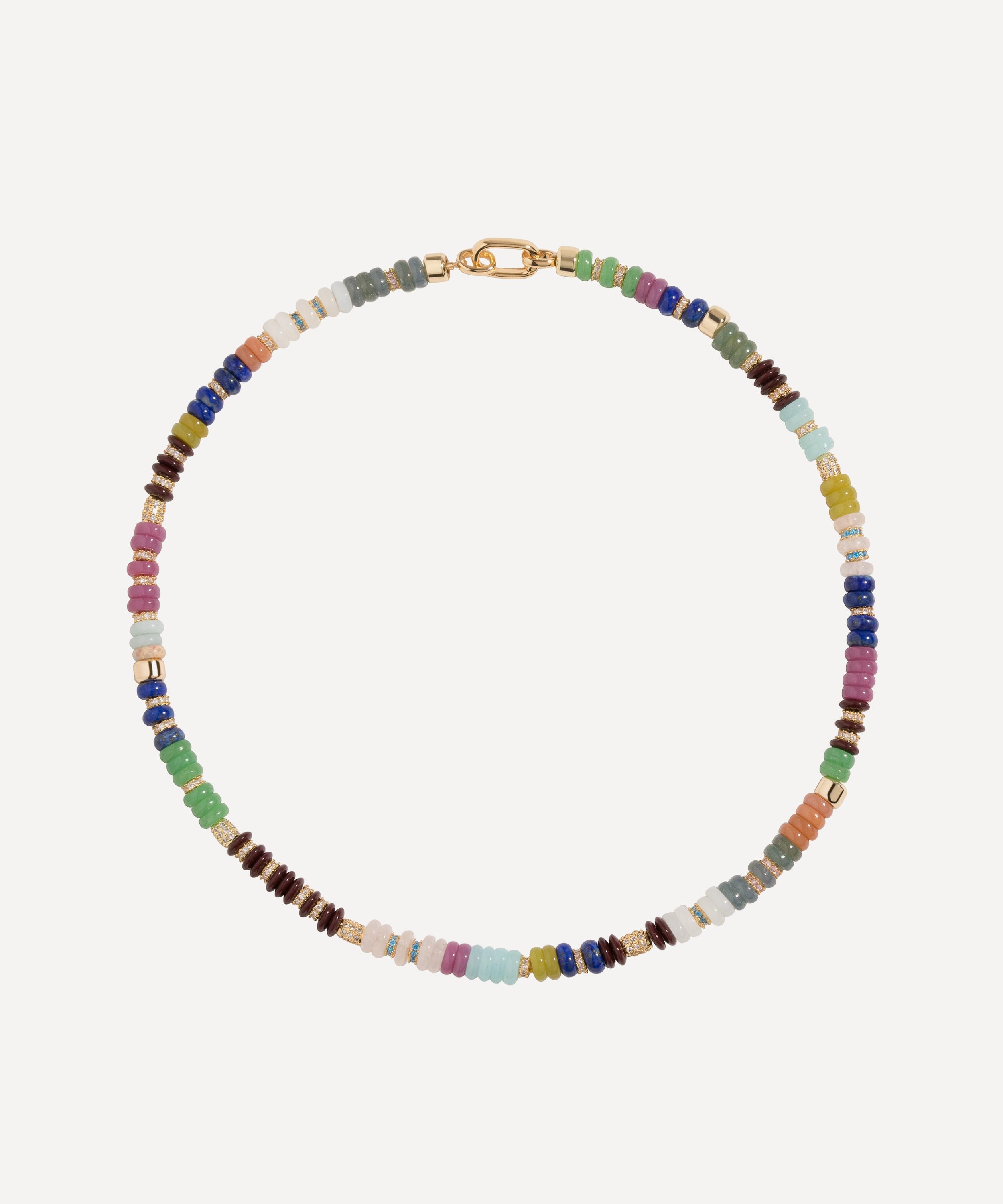 Martha Calvo - 14ct Gold-Plated Aria Beaded Necklace