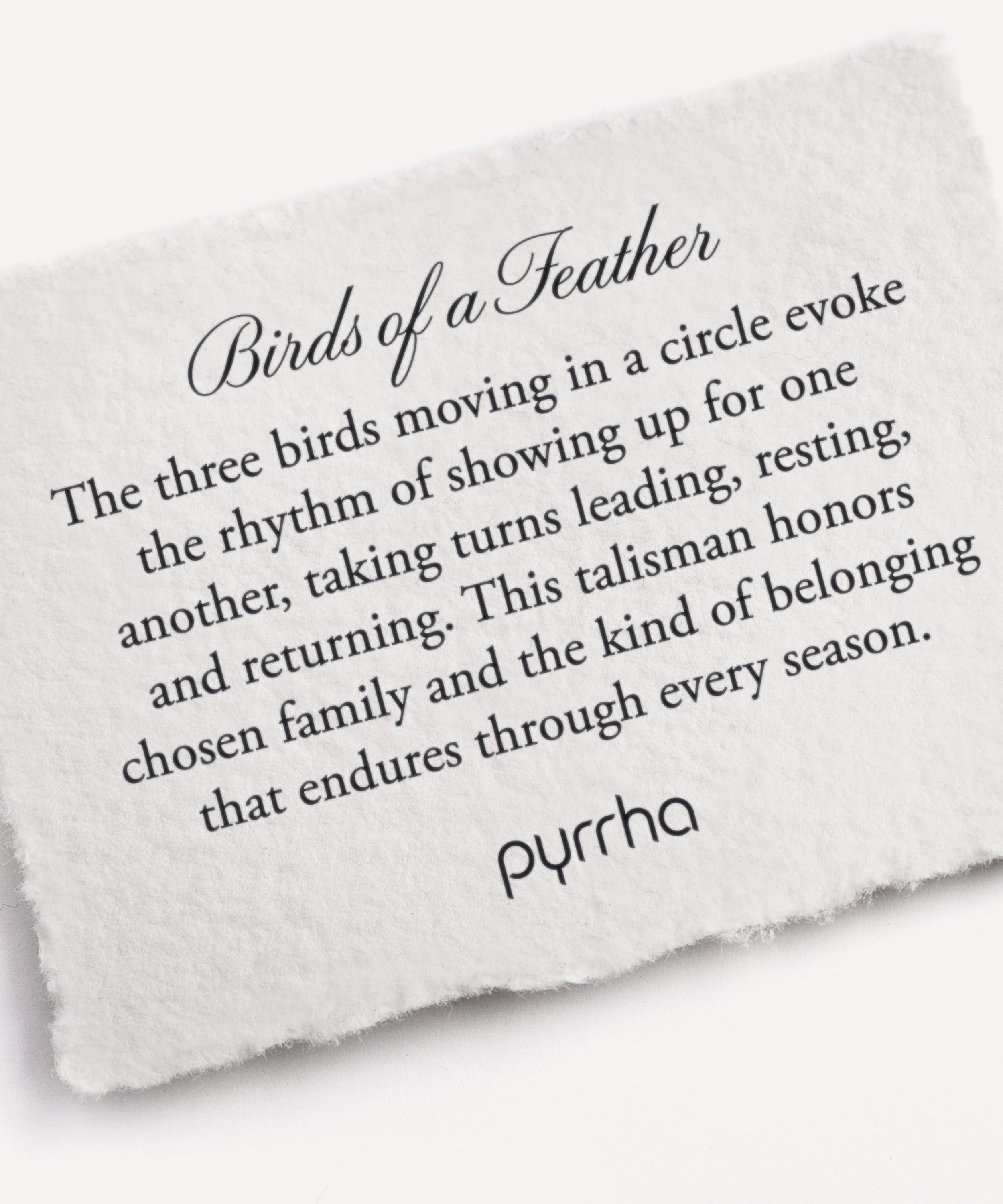 Pyrrha - Sterling Silver Birds of a Feather Talisman Necklace image number 4