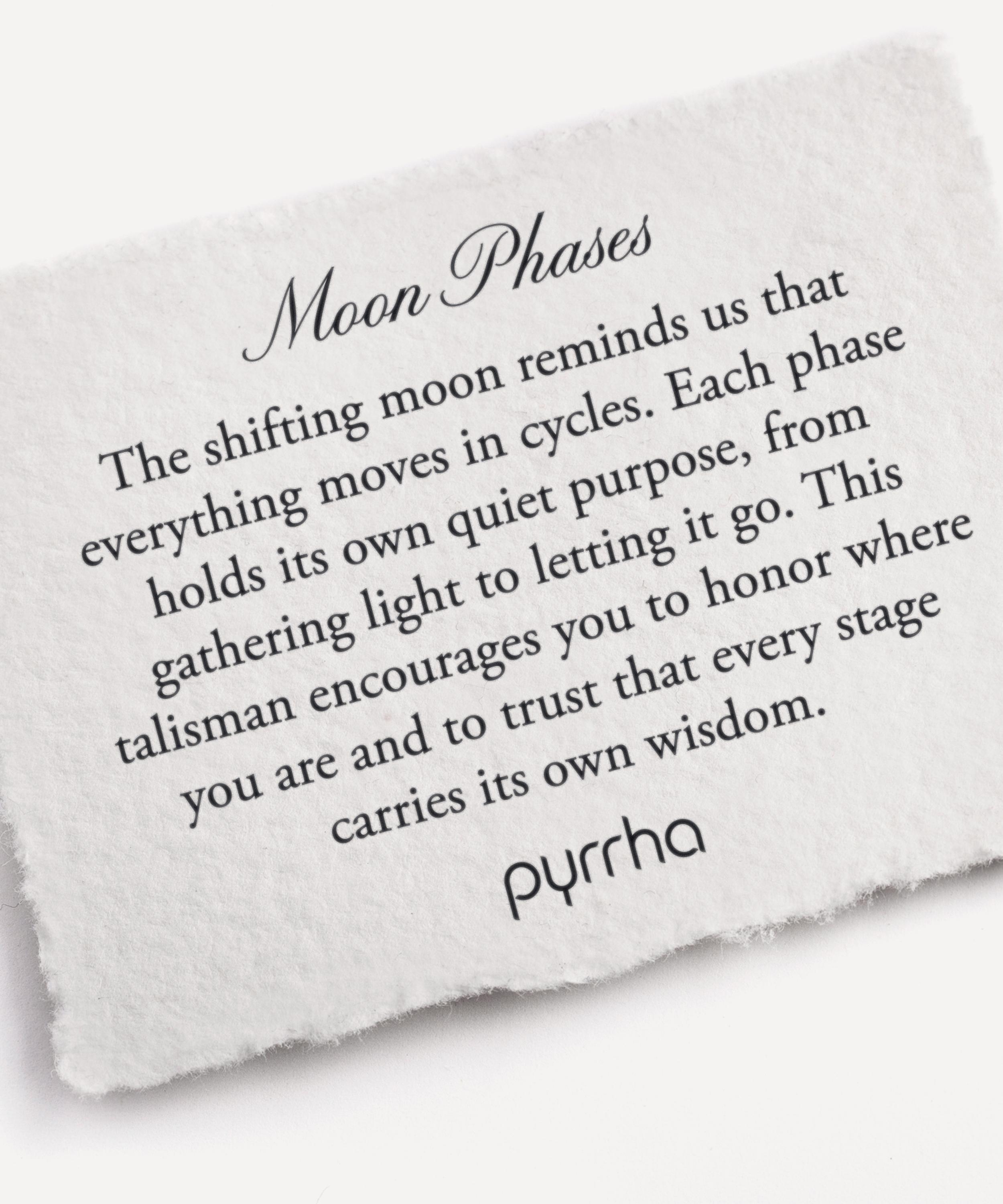 Pyrrha - Sterling Silver Moon Phases Talisman Necklace image number 4