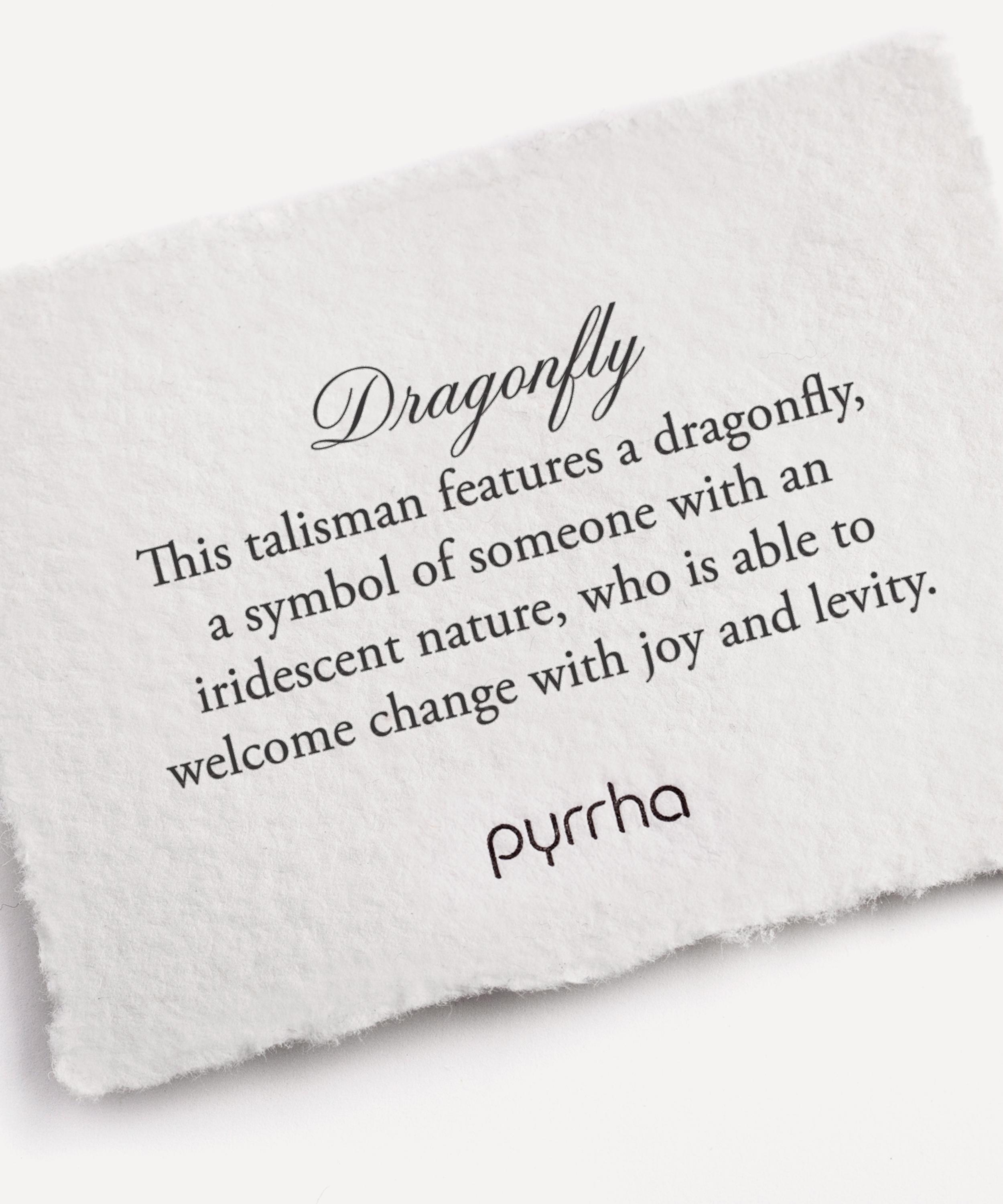 Pyrrha - Sterling Silver Dragonfly Talisman Necklace image number 2