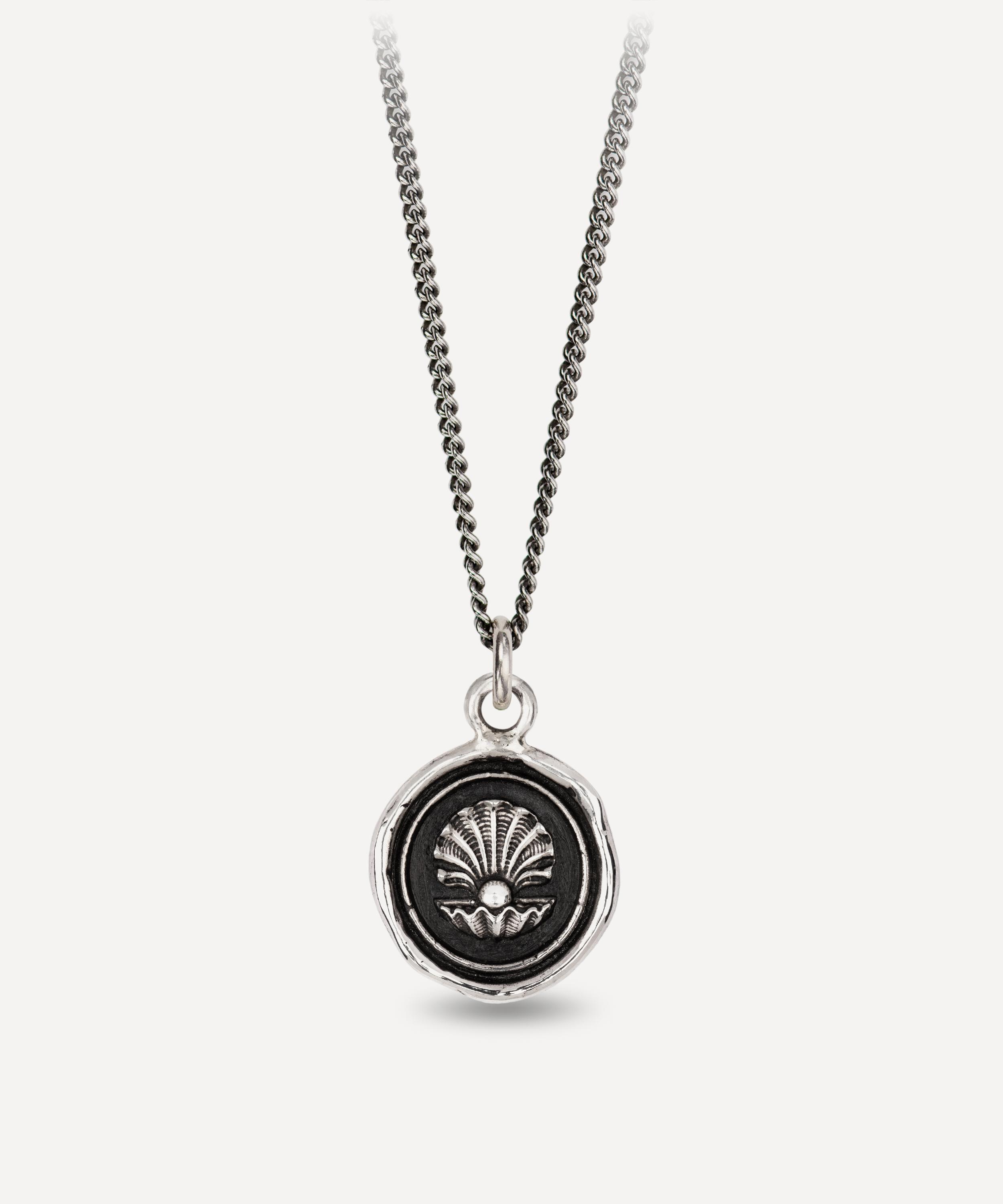 Pyrrha - Sterling Silver The World Is Your Oyster Talisman Necklace image number 0