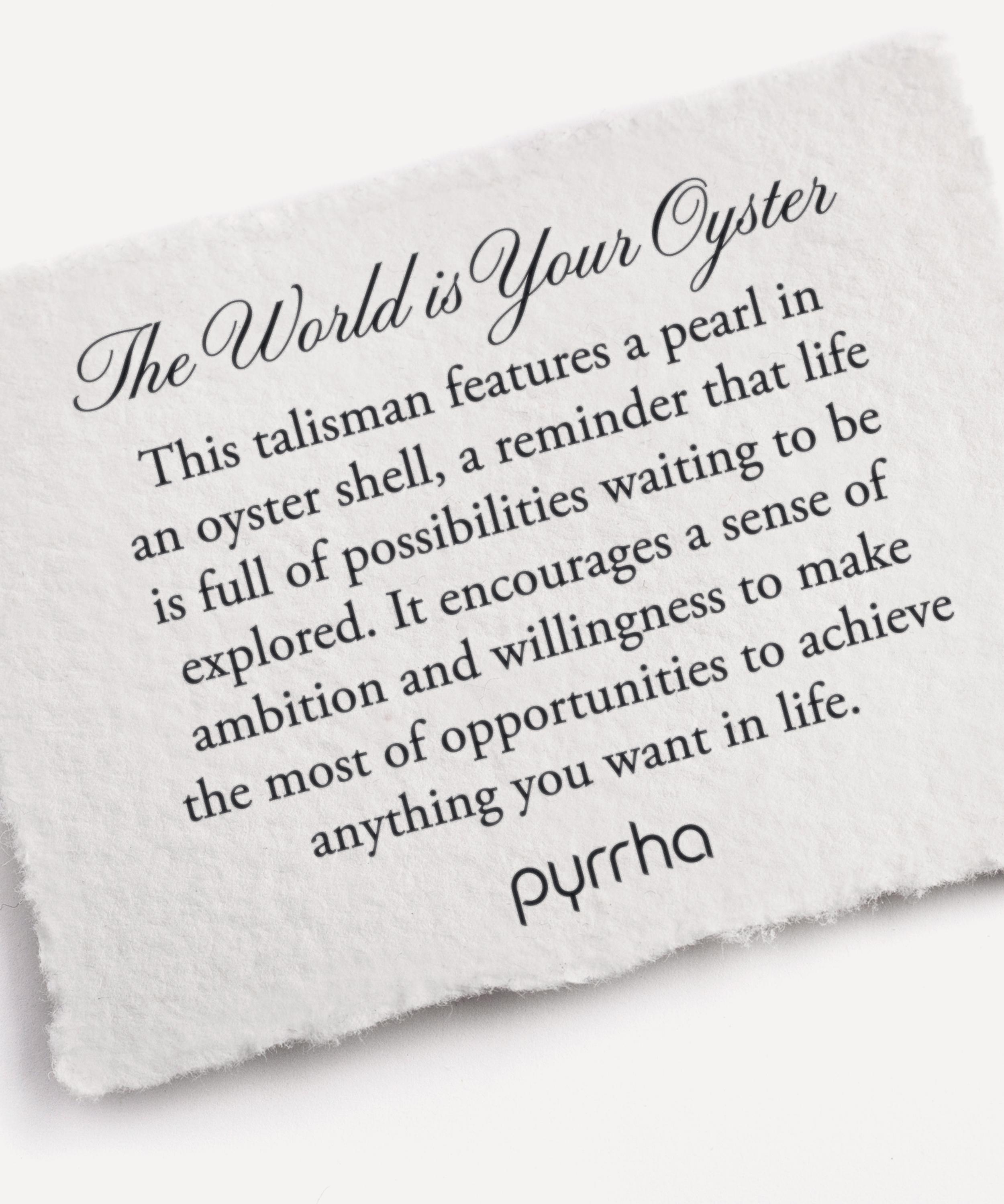 Pyrrha - Sterling Silver The World Is Your Oyster Talisman Necklace image number 4