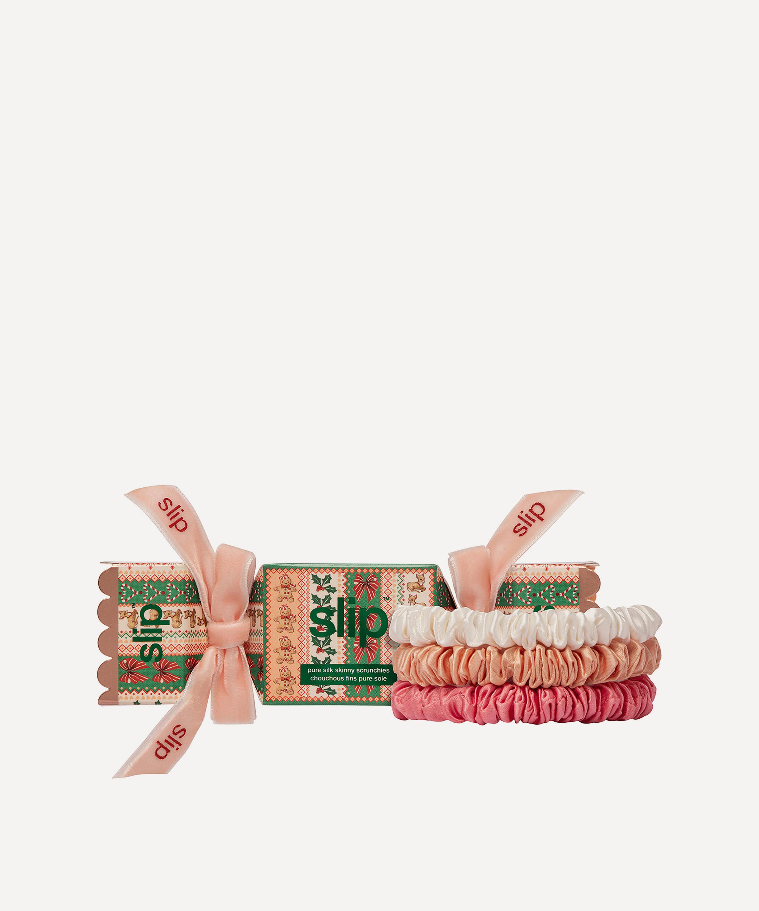 Slip - Noelle Silk Skinny Scrunchie Trio Cracker image number 0