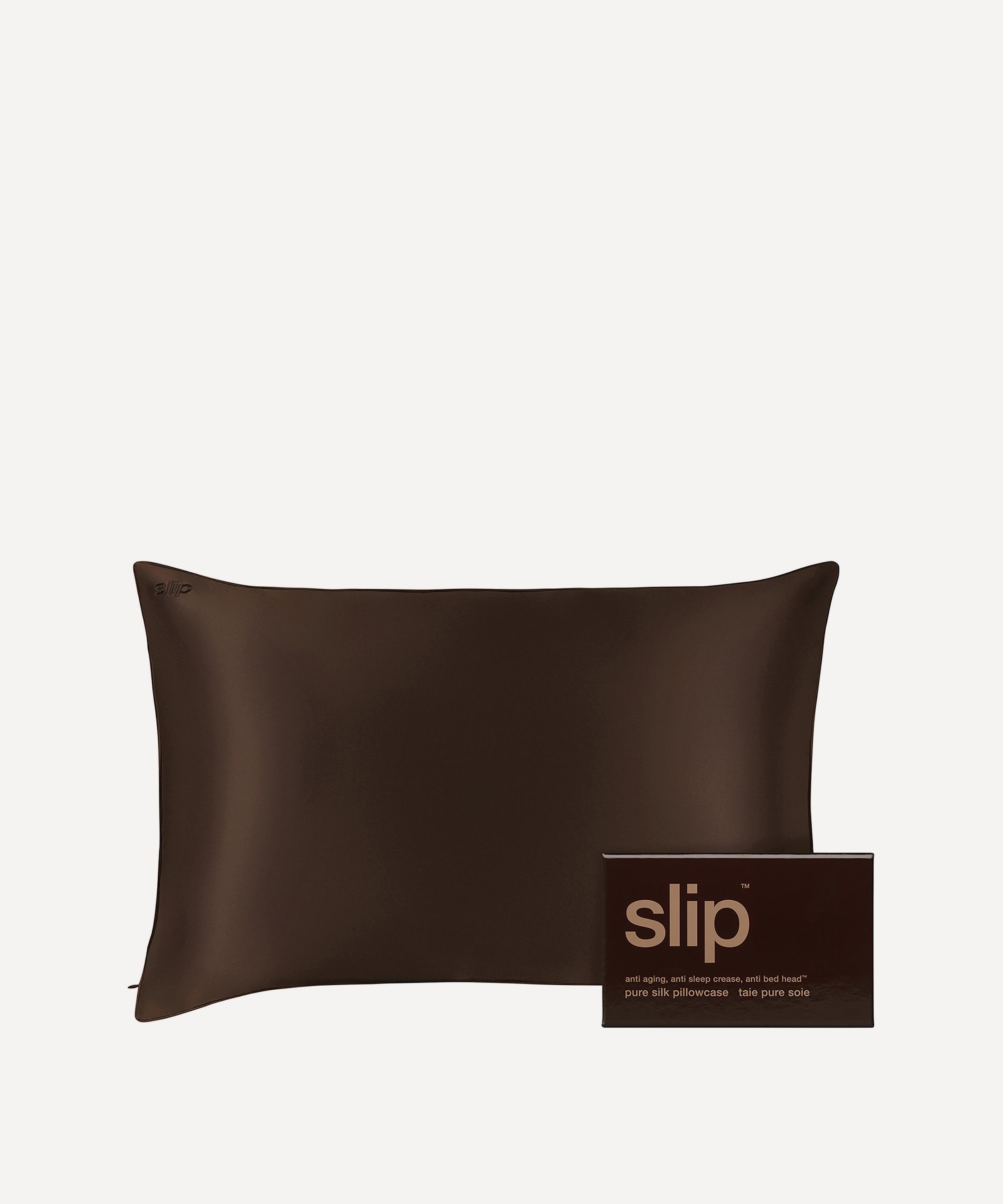 Slip - Chocolate Silk Queen Pillowcase image number 0