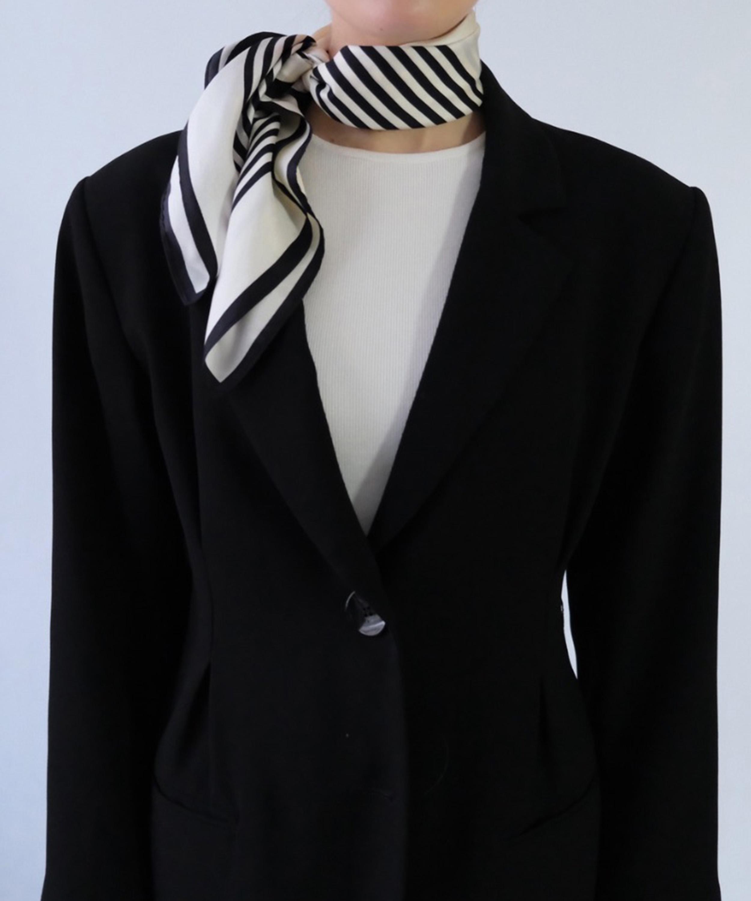 Le Scarf - Silk Scarf No.1 Stripes 90cm image number 1