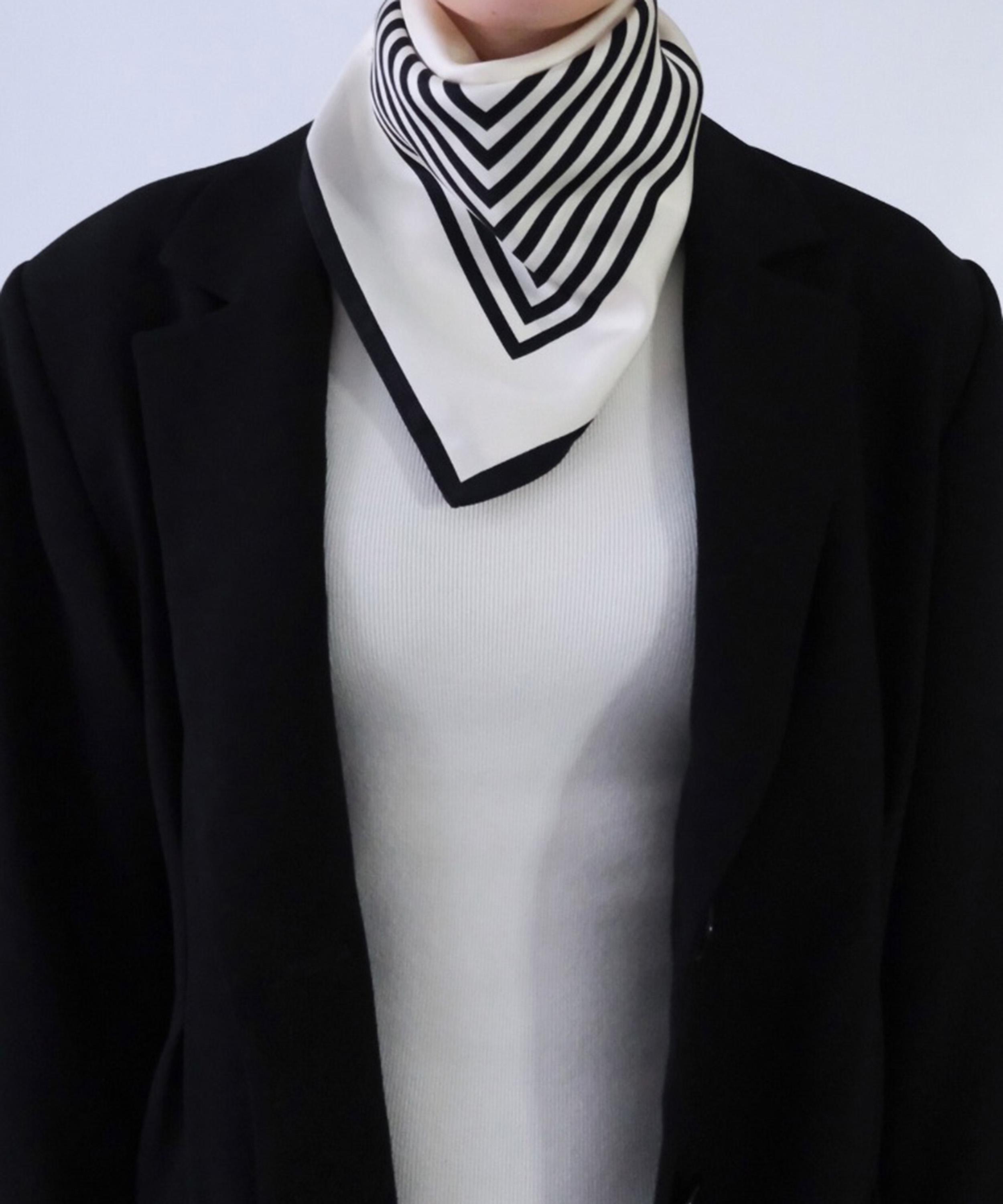 Le Scarf - Silk Scarf No.1 Stripes 90cm image number 3