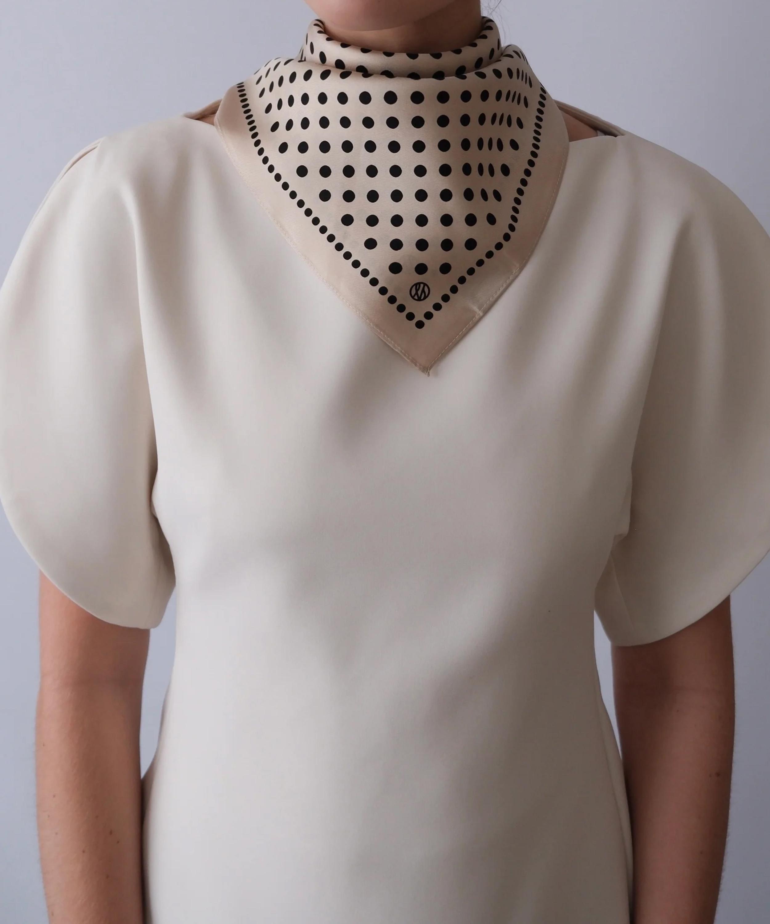 Le Scarf - Silk Scarf Polka Dot 65cm image number 1