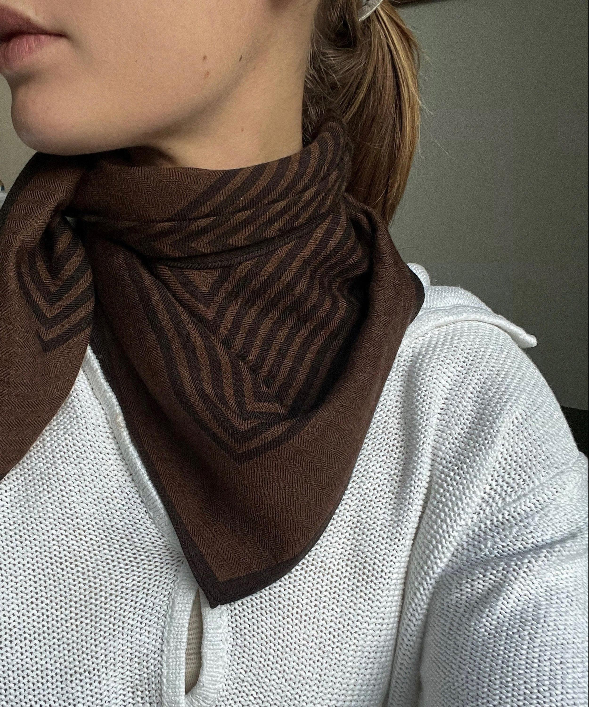 Le Scarf - Wool Silk Blend Scarf Striped 80cm image number 2