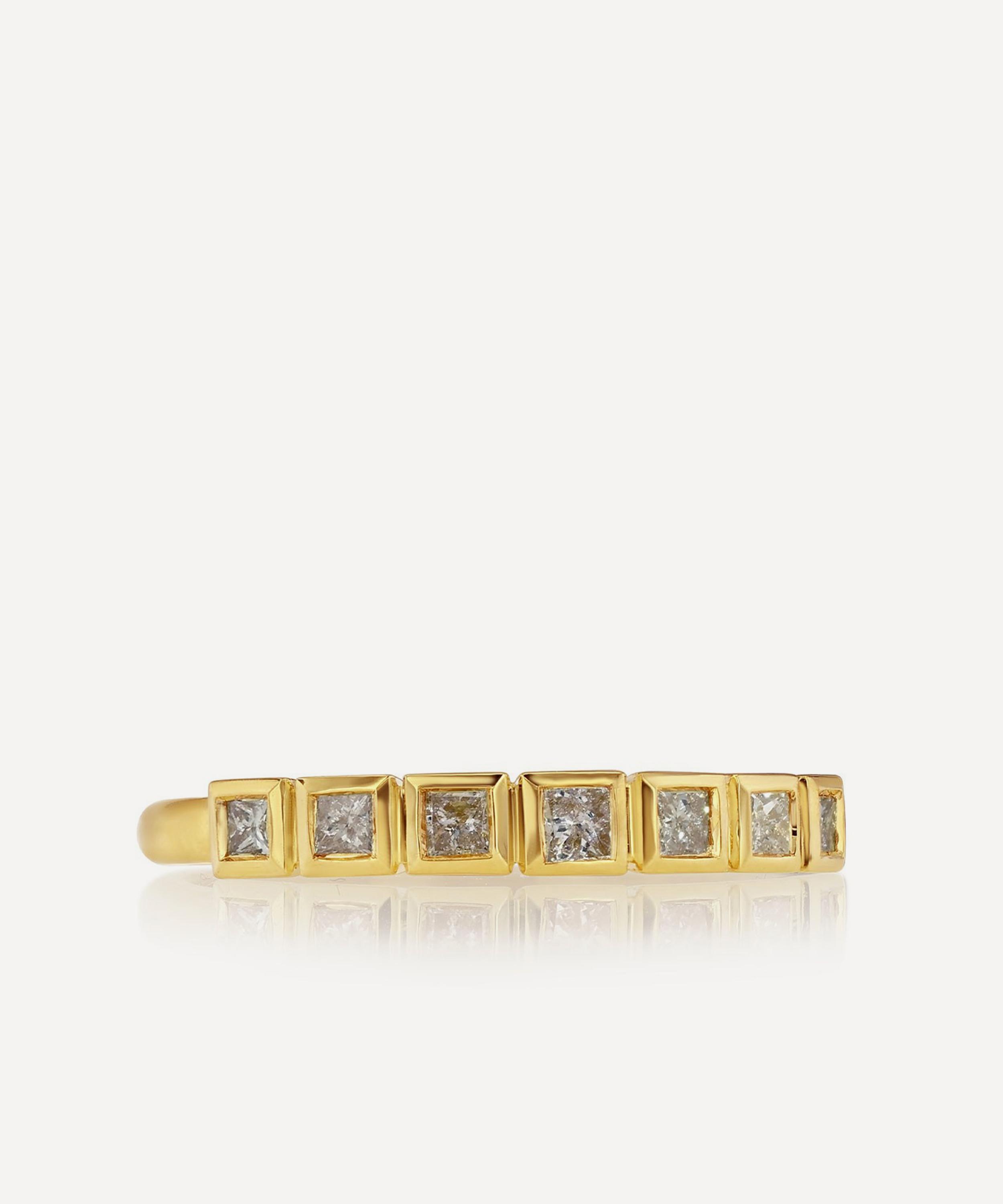 Brooke Gregson - 18ct Gold Pink Diamond Mondrian Band Ring image number 0