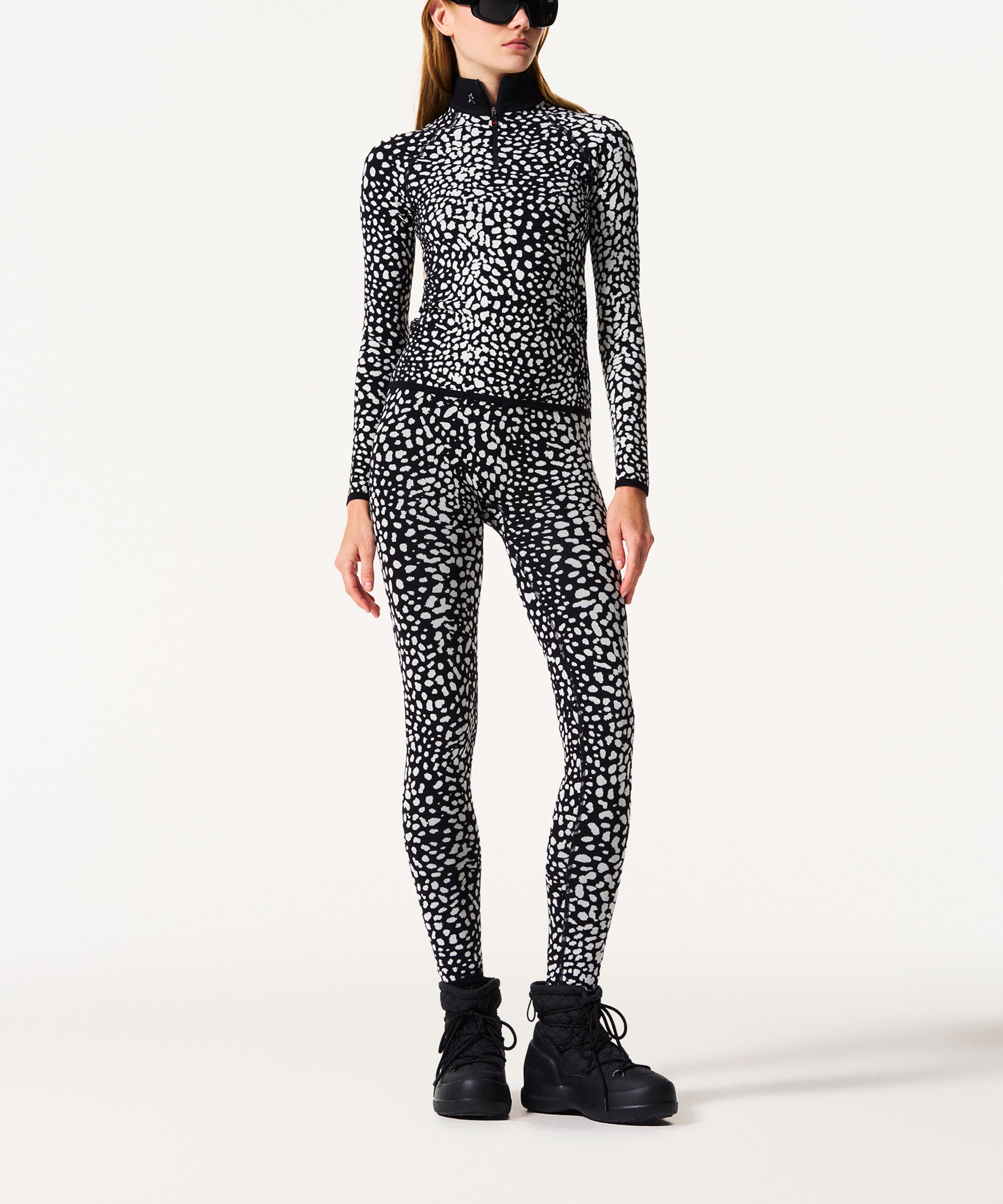 Perfect Moment - Snow Leopard Quarter-Zip Base Layer Top image number 4