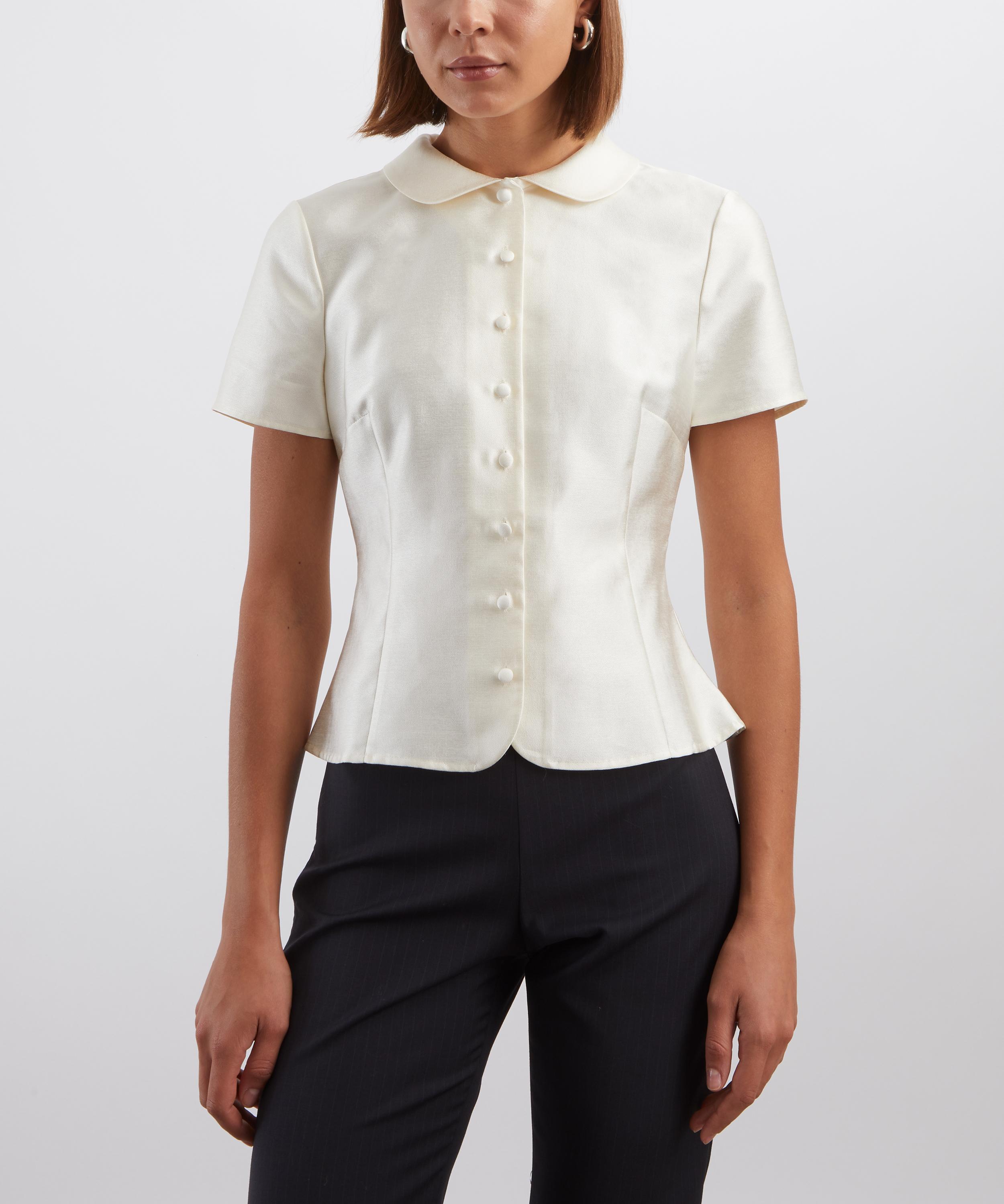 Reformation - Haley-Kate Collared Button-Front Top image number 2