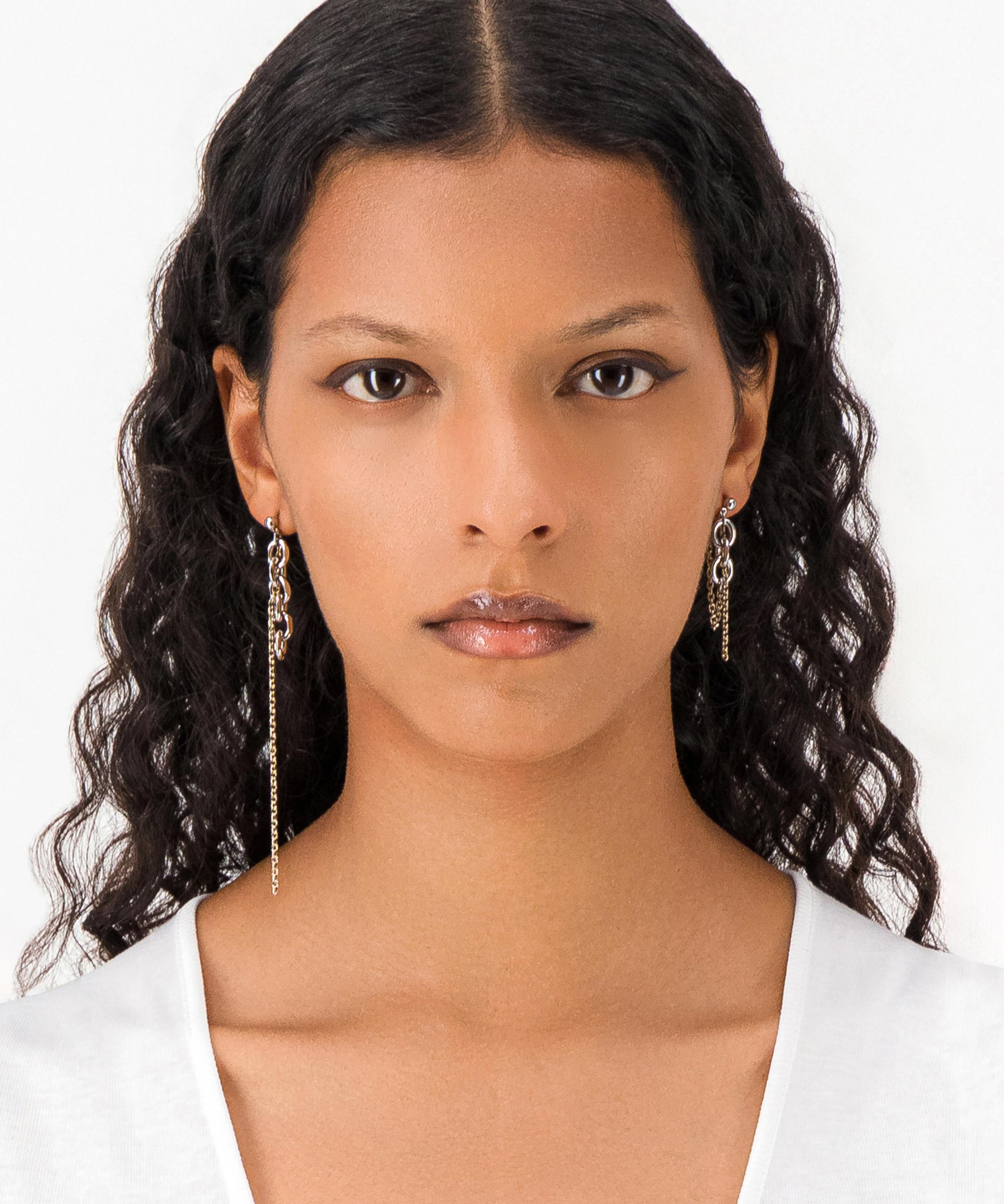 Justine Clenquet - Mixed Metal Dana Chain Drop Earrings image number 1