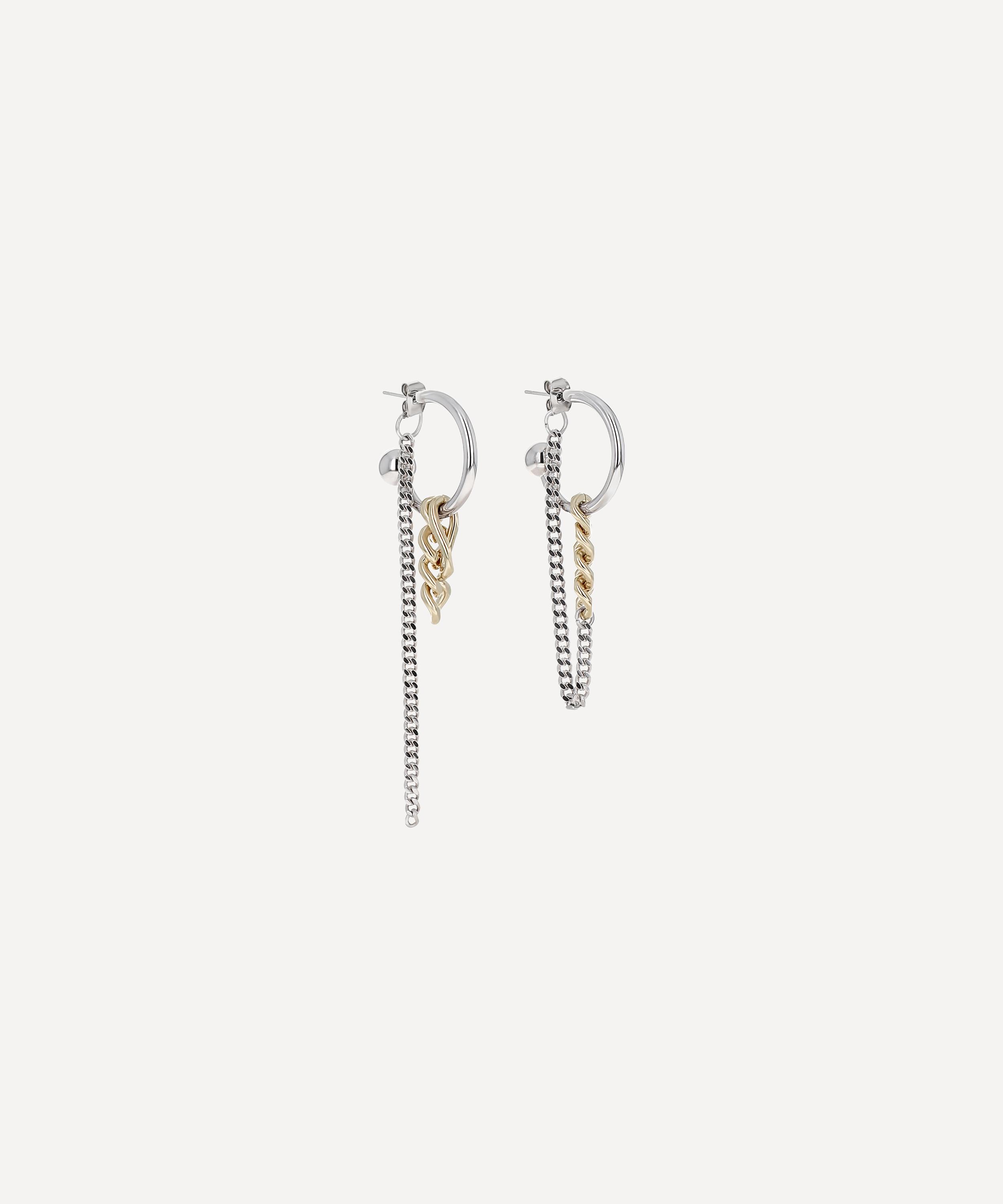 Justine Clenquet - Mixed Metal Jena Drop Hoop Earrings