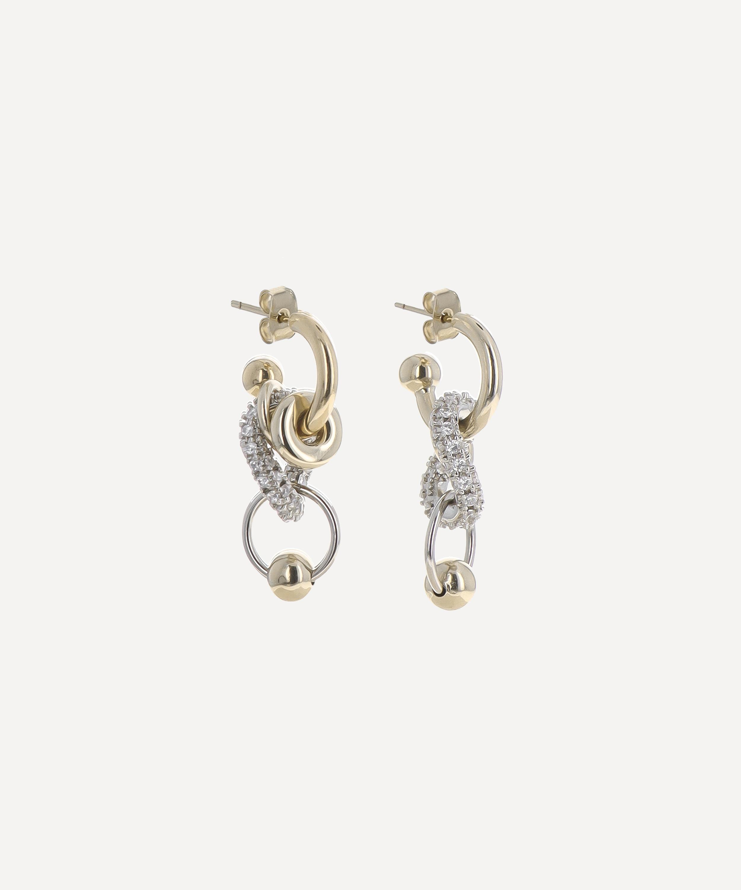 Justine Clenquet - Mixed Metal Lexie Drop Hoop Earrings