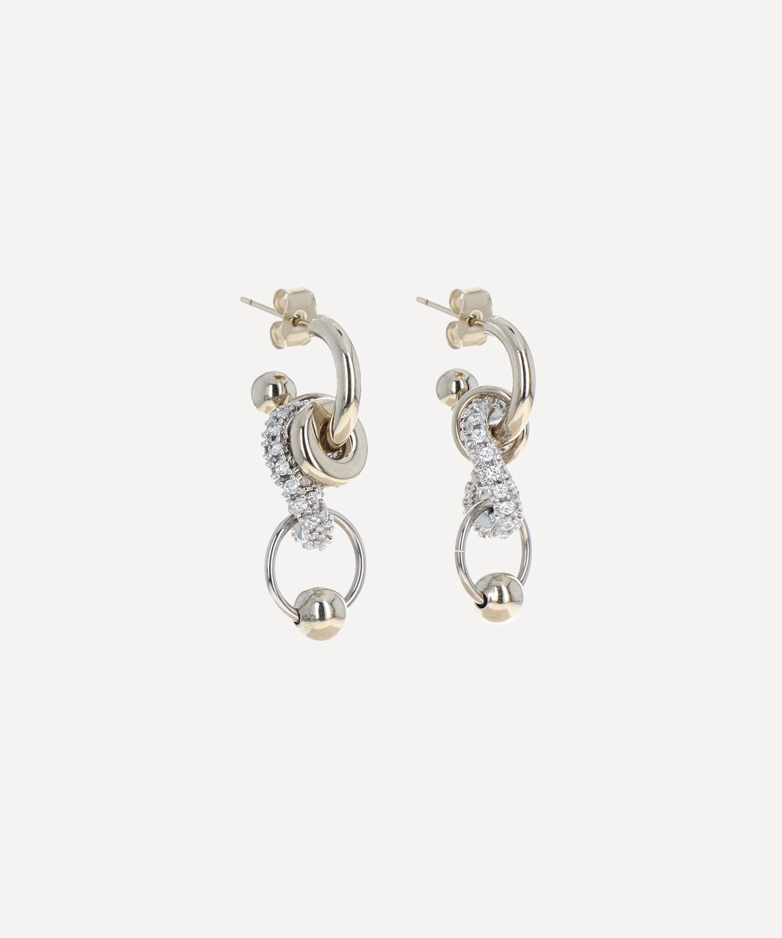 Justine Clenquet - Mixed Metal Lexie Drop Hoop Earrings image number 2