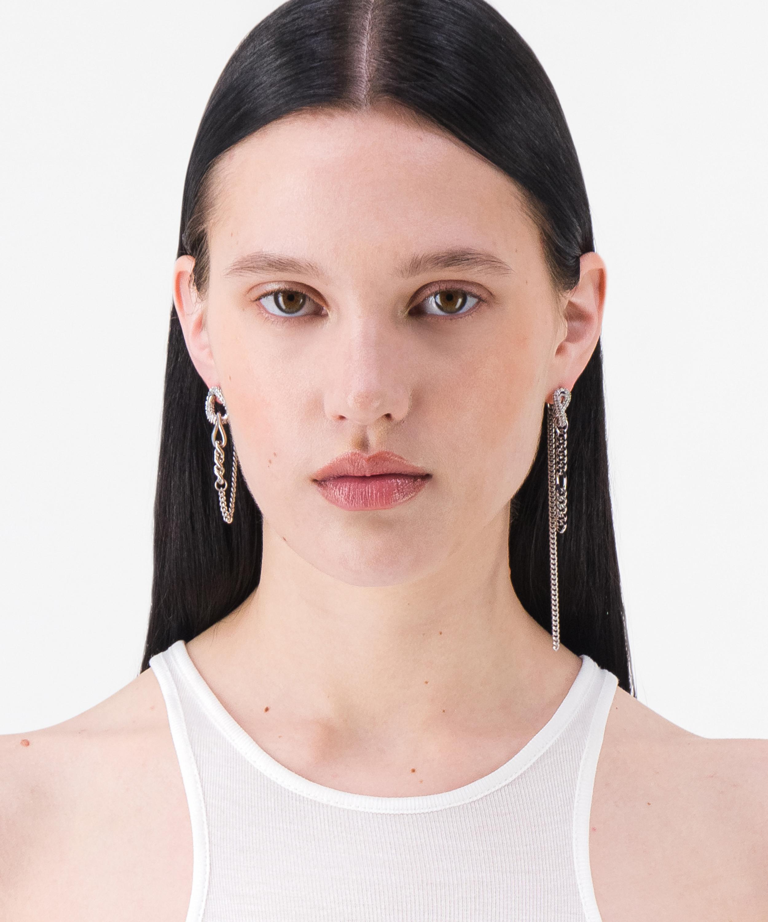 Justine Clenquet - Silver-Tone Lois Drop Earrings image number 1