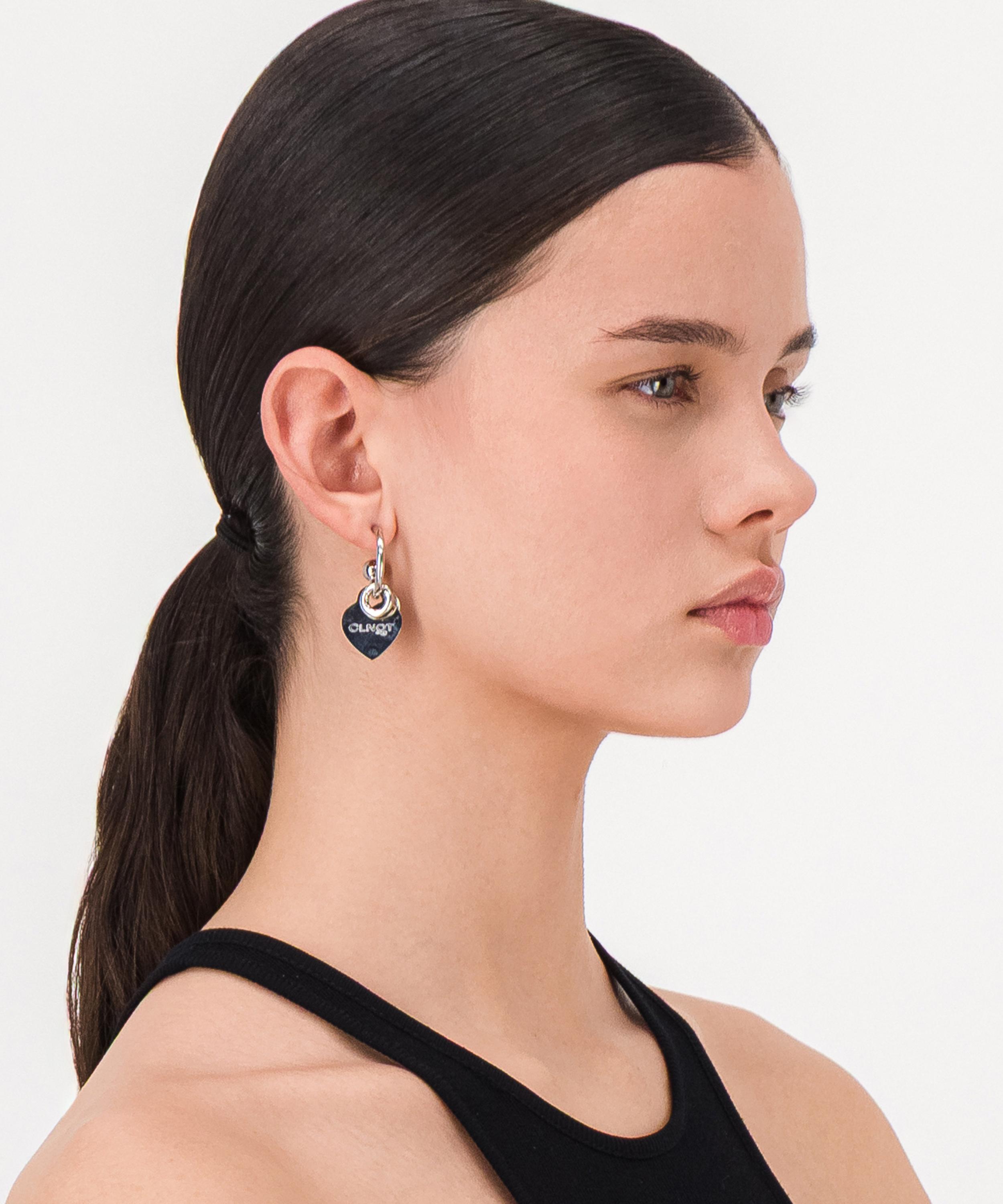 Justine Clenquet - Palladium-Plated Agyness Drop Hoop Earrings image number 2