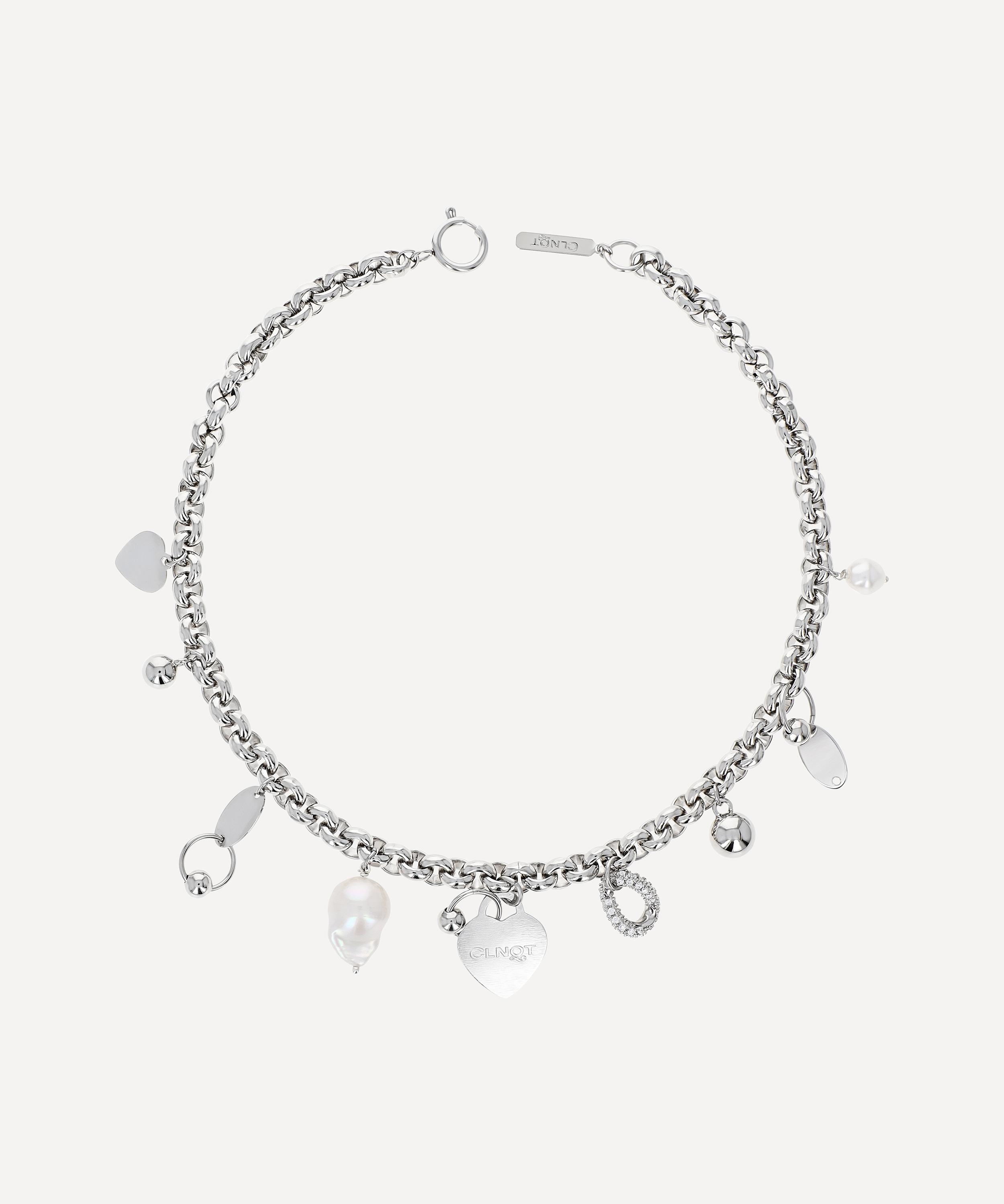 Justine Clenquet - Palladium-Plated Agyness Charm Necklace