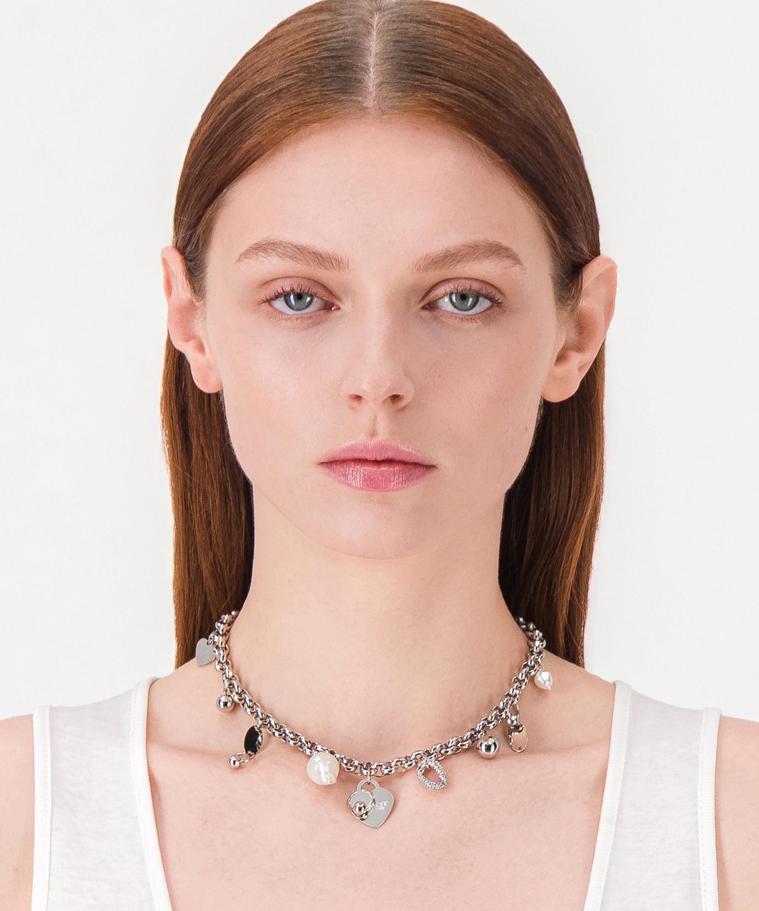 Justine Clenquet - Palladium-Plated Agyness Charm Necklace image number 1