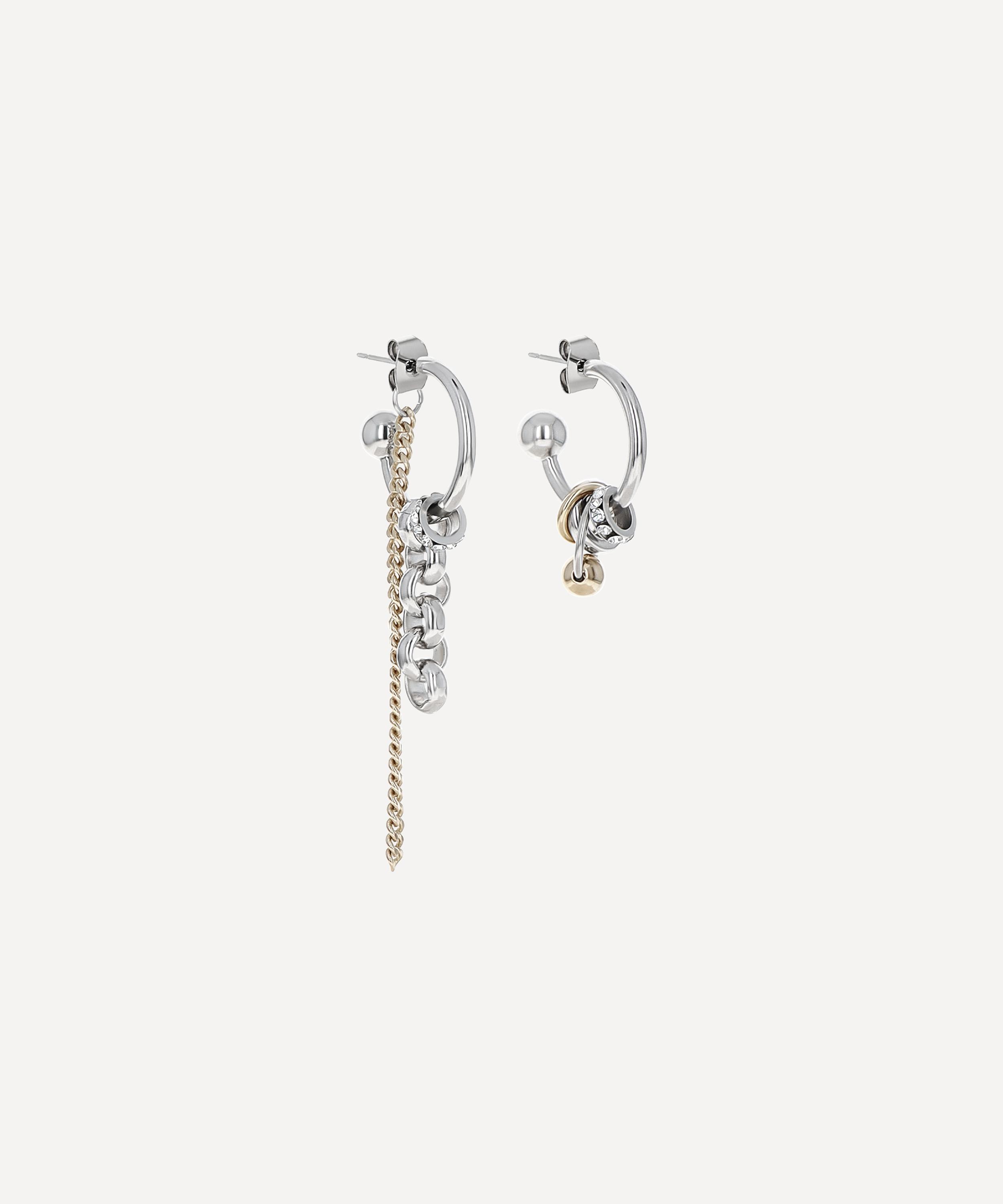 Justine Clenquet - Mixed Metal Celina Drop Hoop Earrings