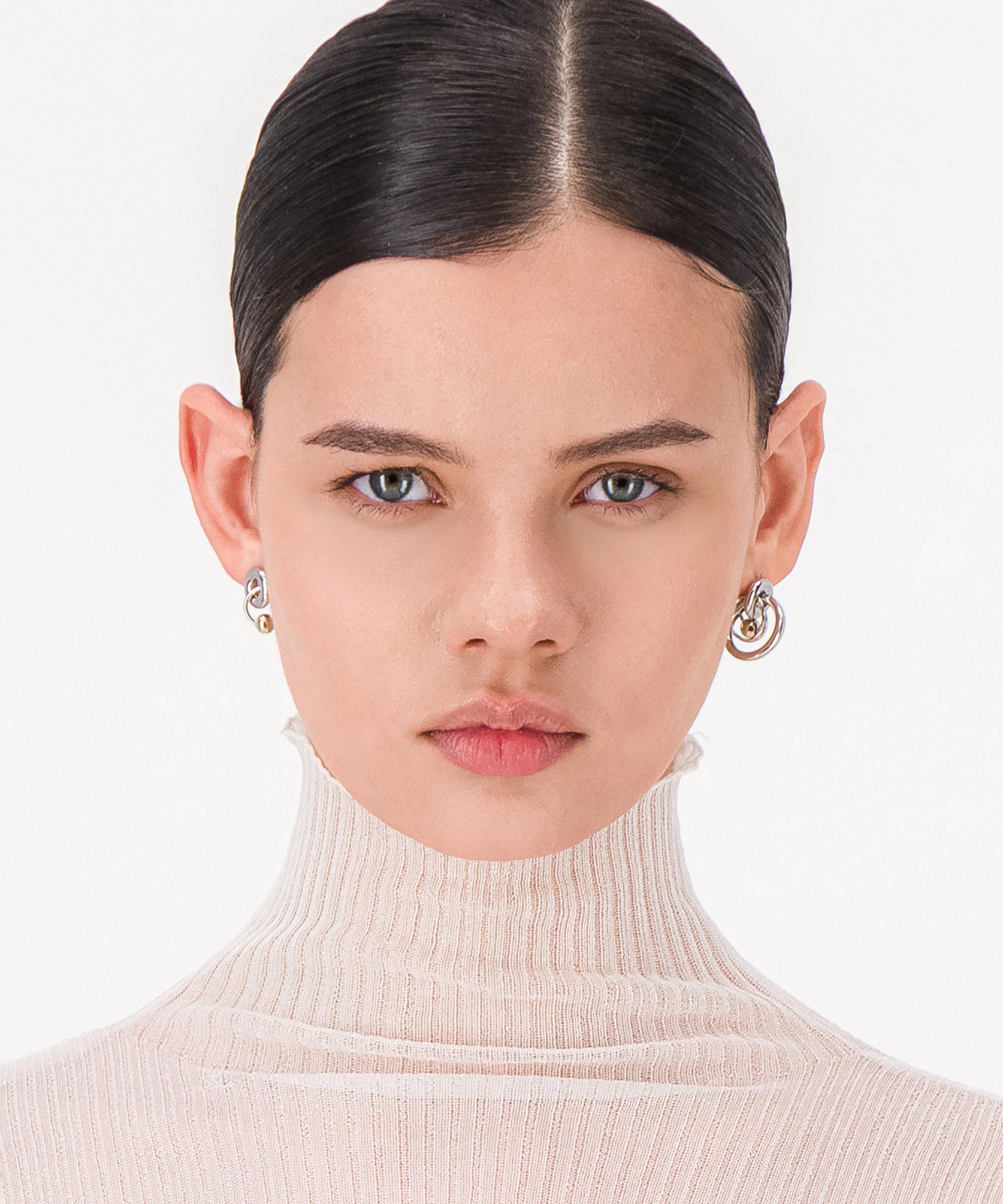Justine Clenquet - Mixed Metal Isla Stud Earrings image number 1