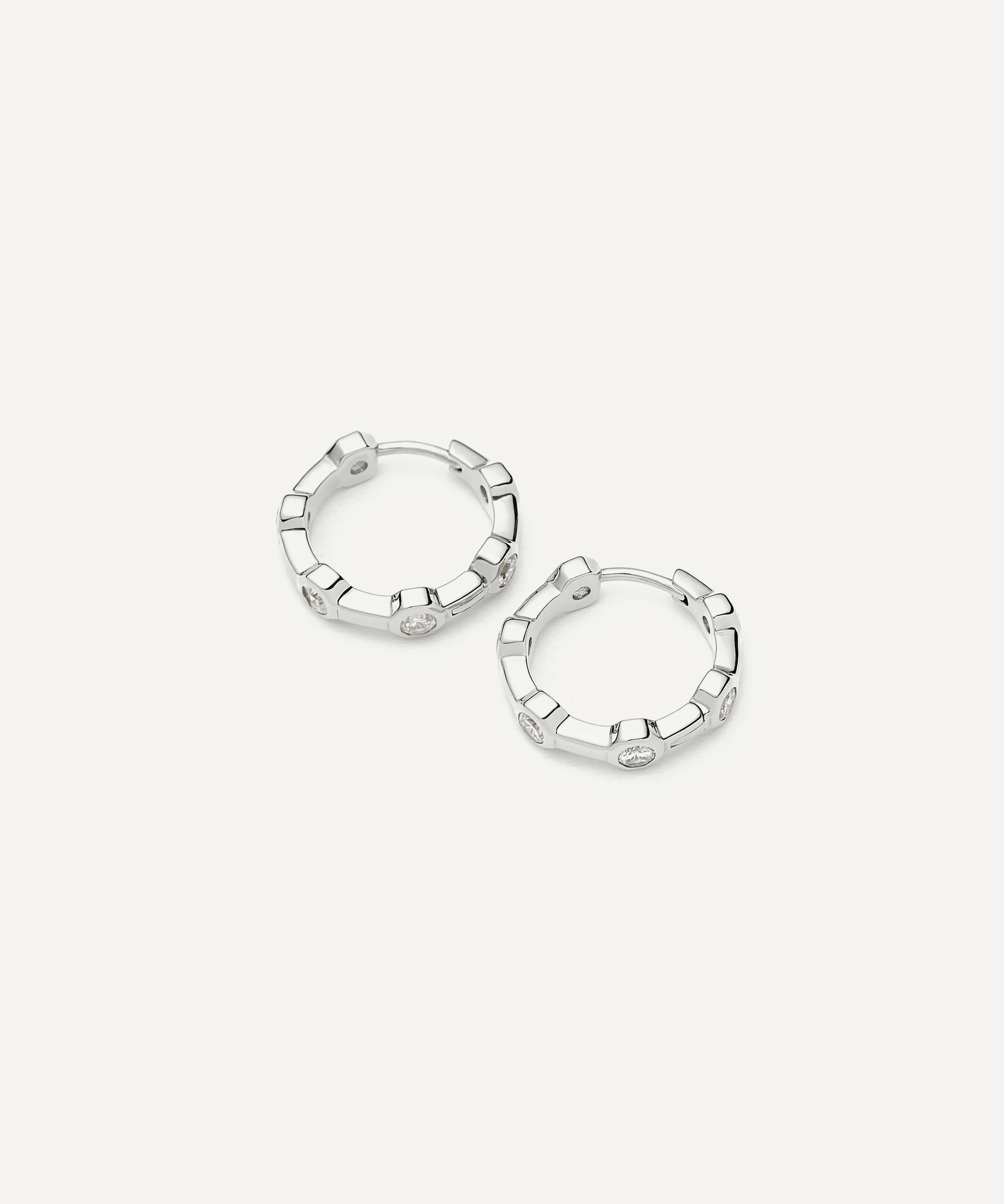 Missoma - Silver-Plated Lucy Williams Tennis Small Hoop Earrings image number 1