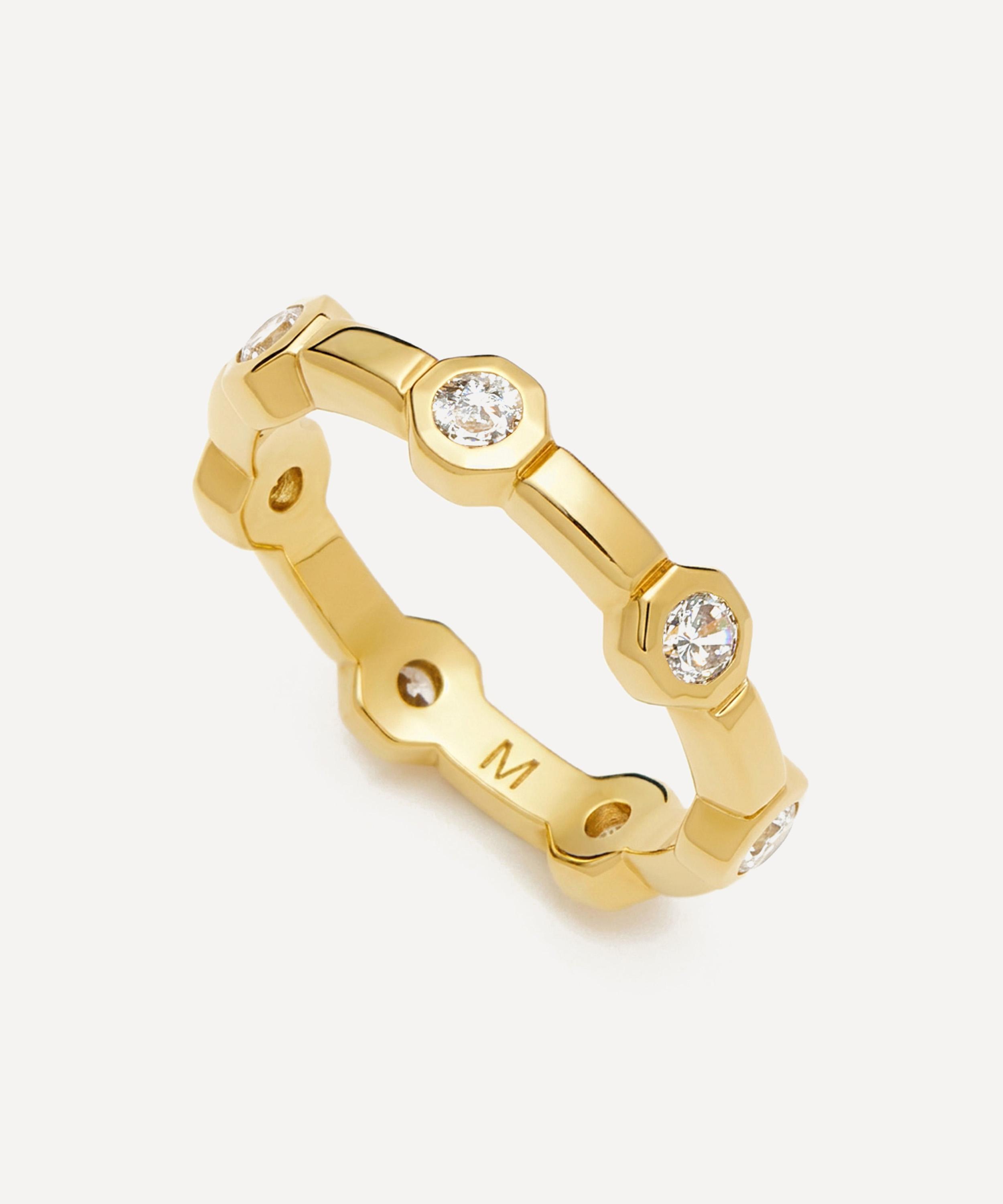 Missoma - 18ct Gold-Plated Lucy Williams Stackable Tennis Ring image number 0