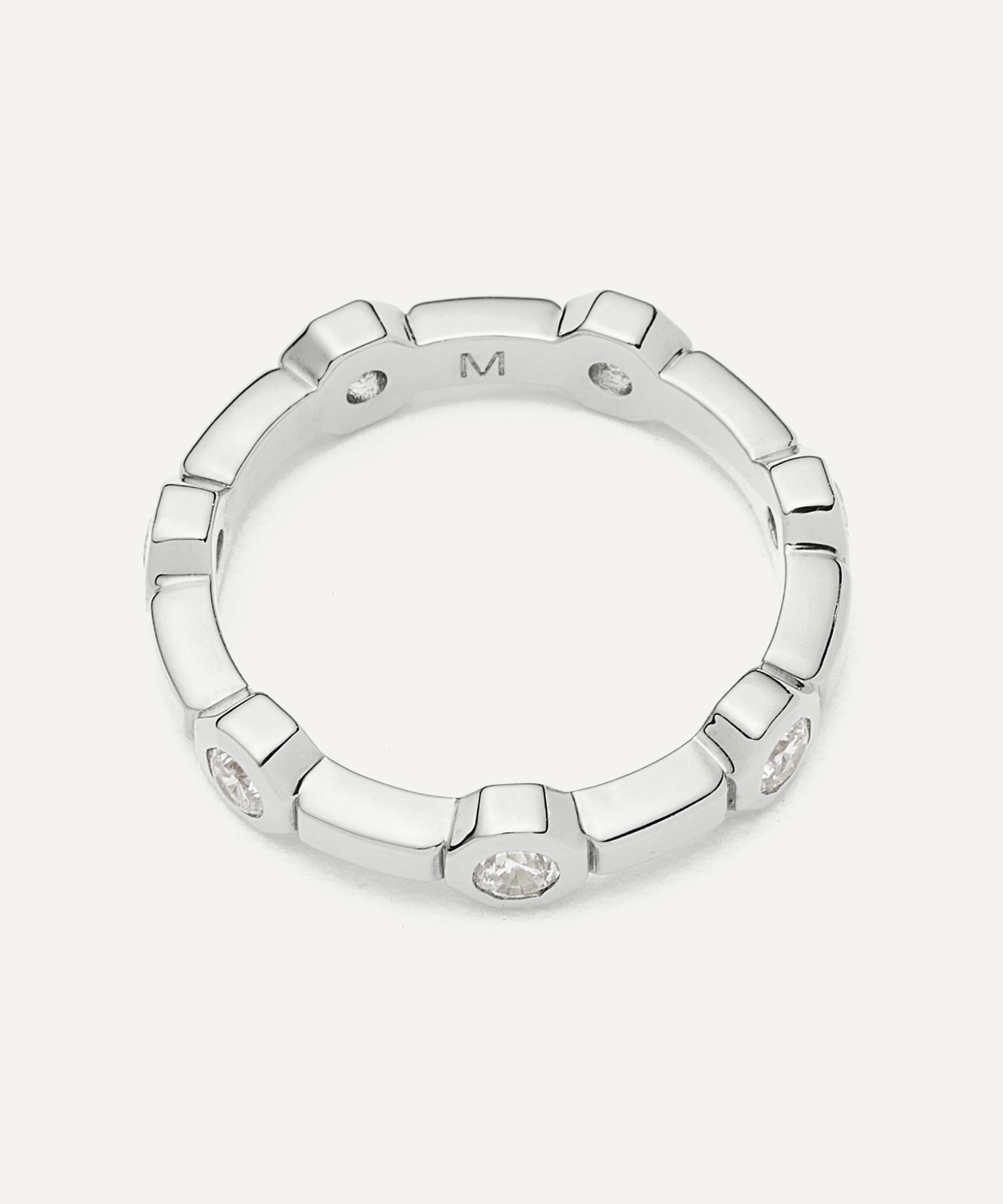 Missoma - Silver-Plated Lucy Williams Stackable Tennis Ring image number 1