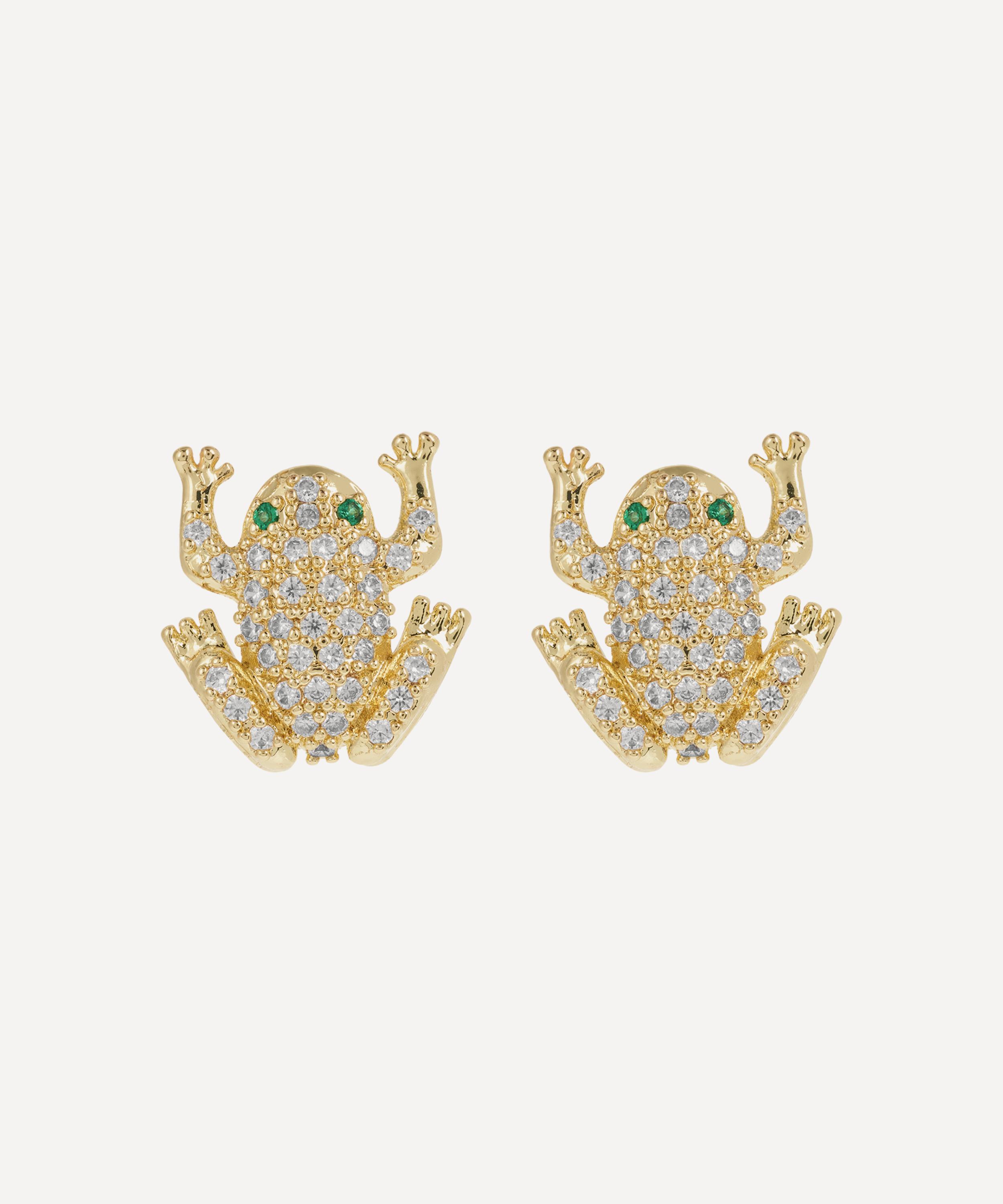 Anna + Nina - Gold-Plated Enchanted Froggies Stud Earrings