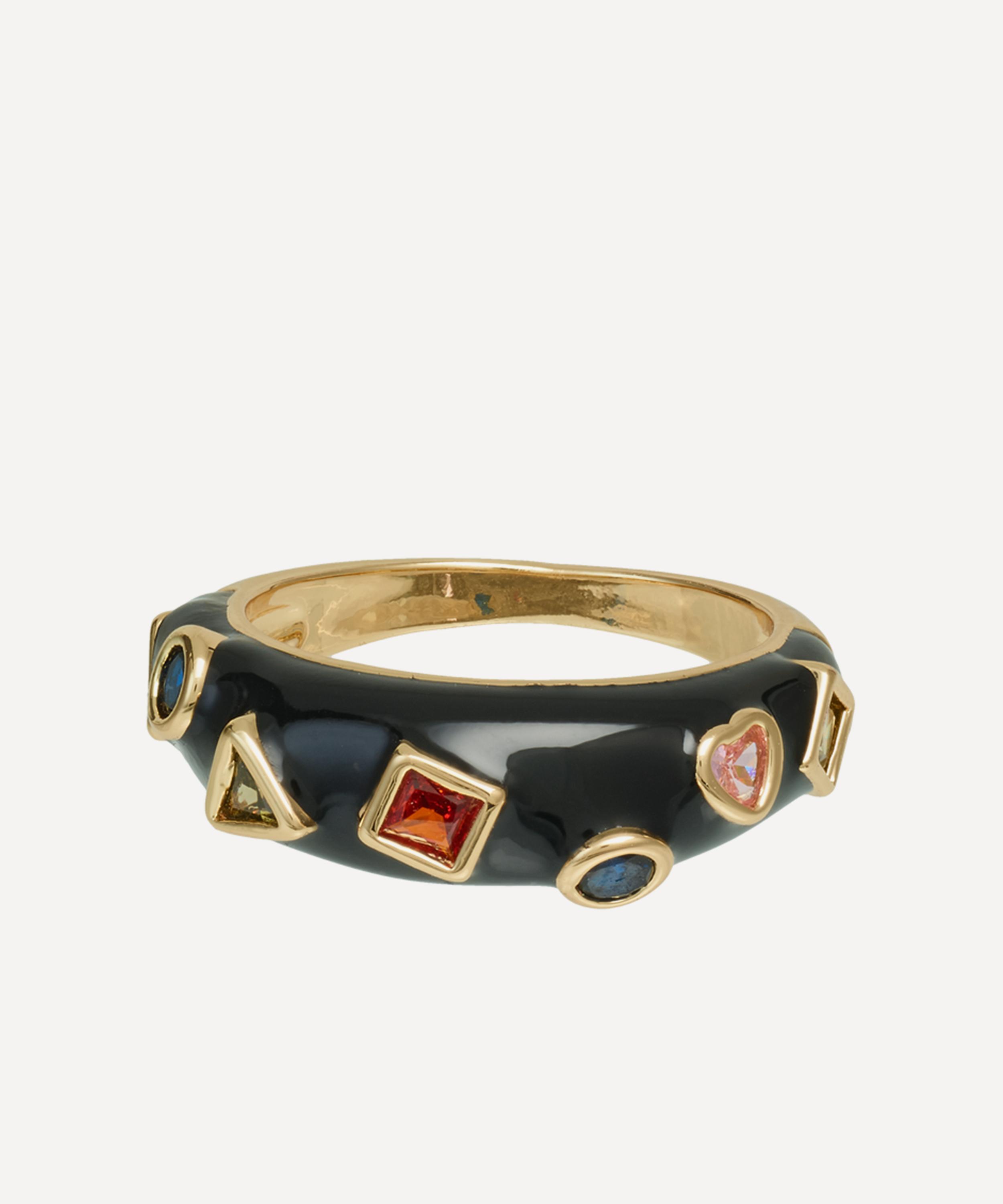 Anna + Nina - Gold-Plated Retro Prism Ring image number 0
