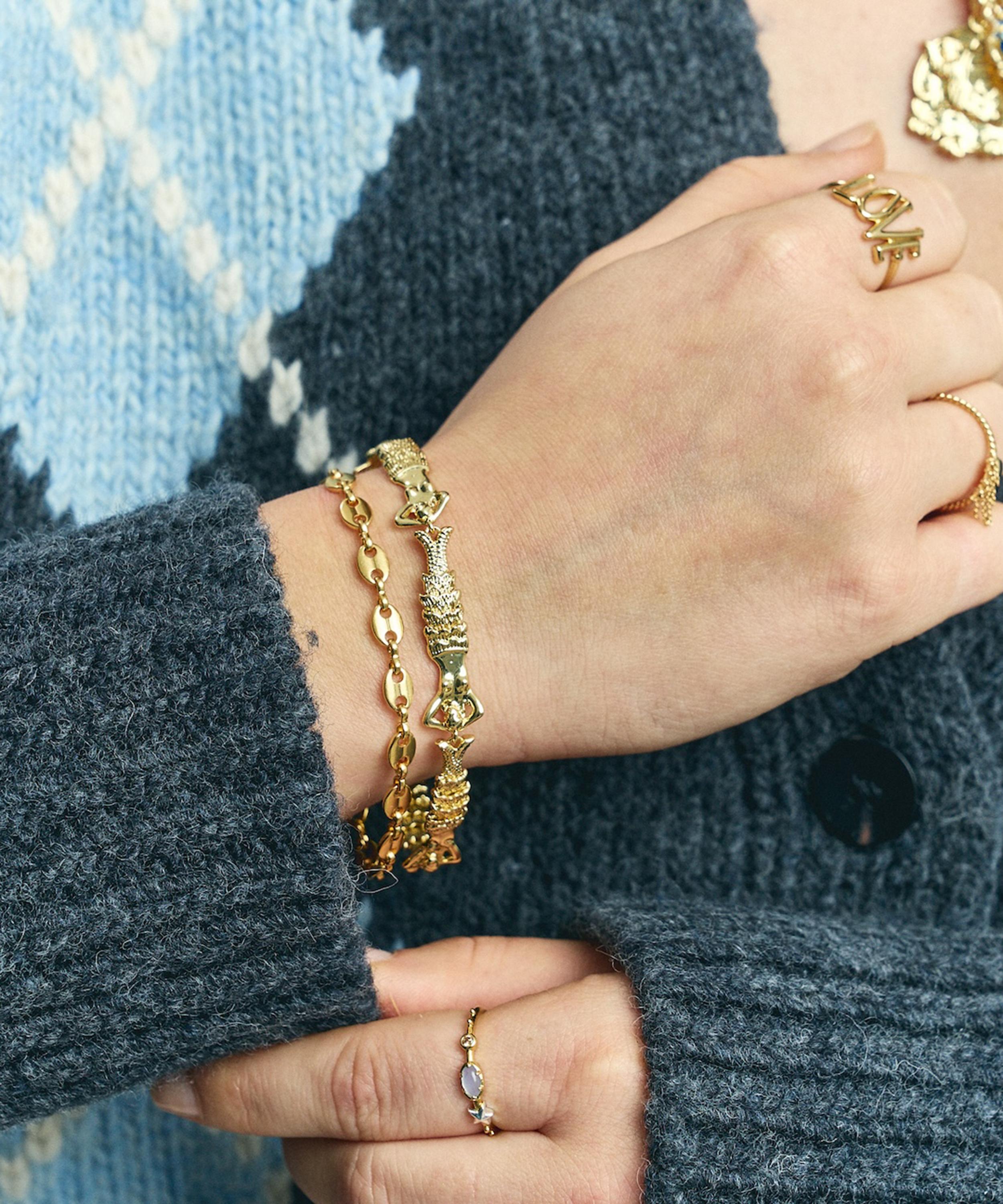 Anna + Nina - Gold-Plated Mermaid Bracelet image number 1
