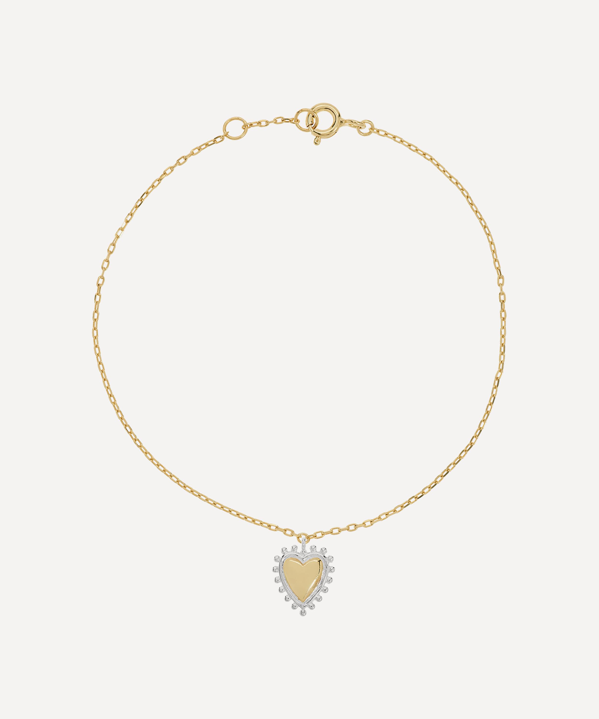 Anna + Nina - Gold-Plated Bravery Heart Bracelet image number 1