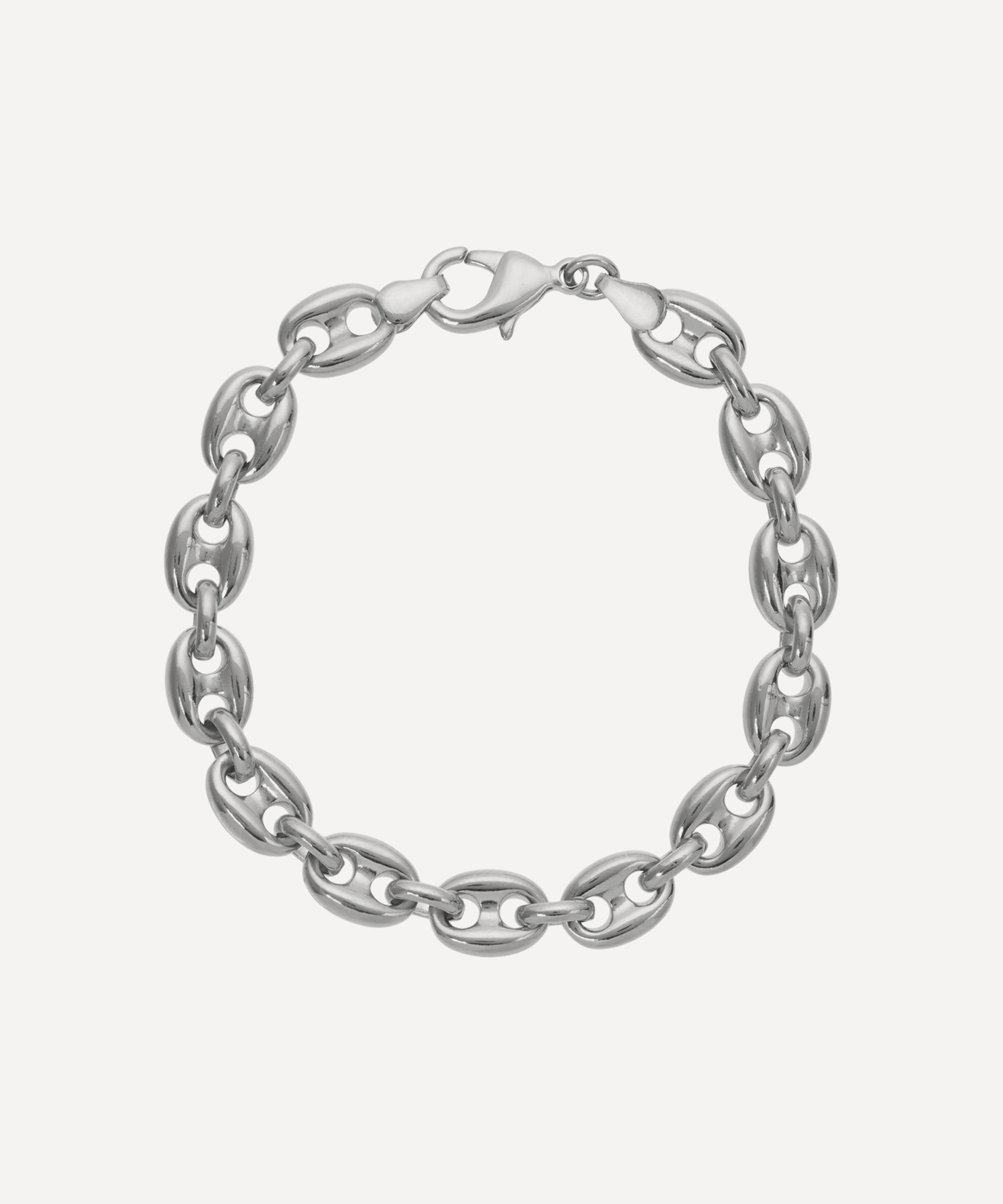 Anna + Nina - Silver-Plated Chunky Coffee Bean Bracelet
