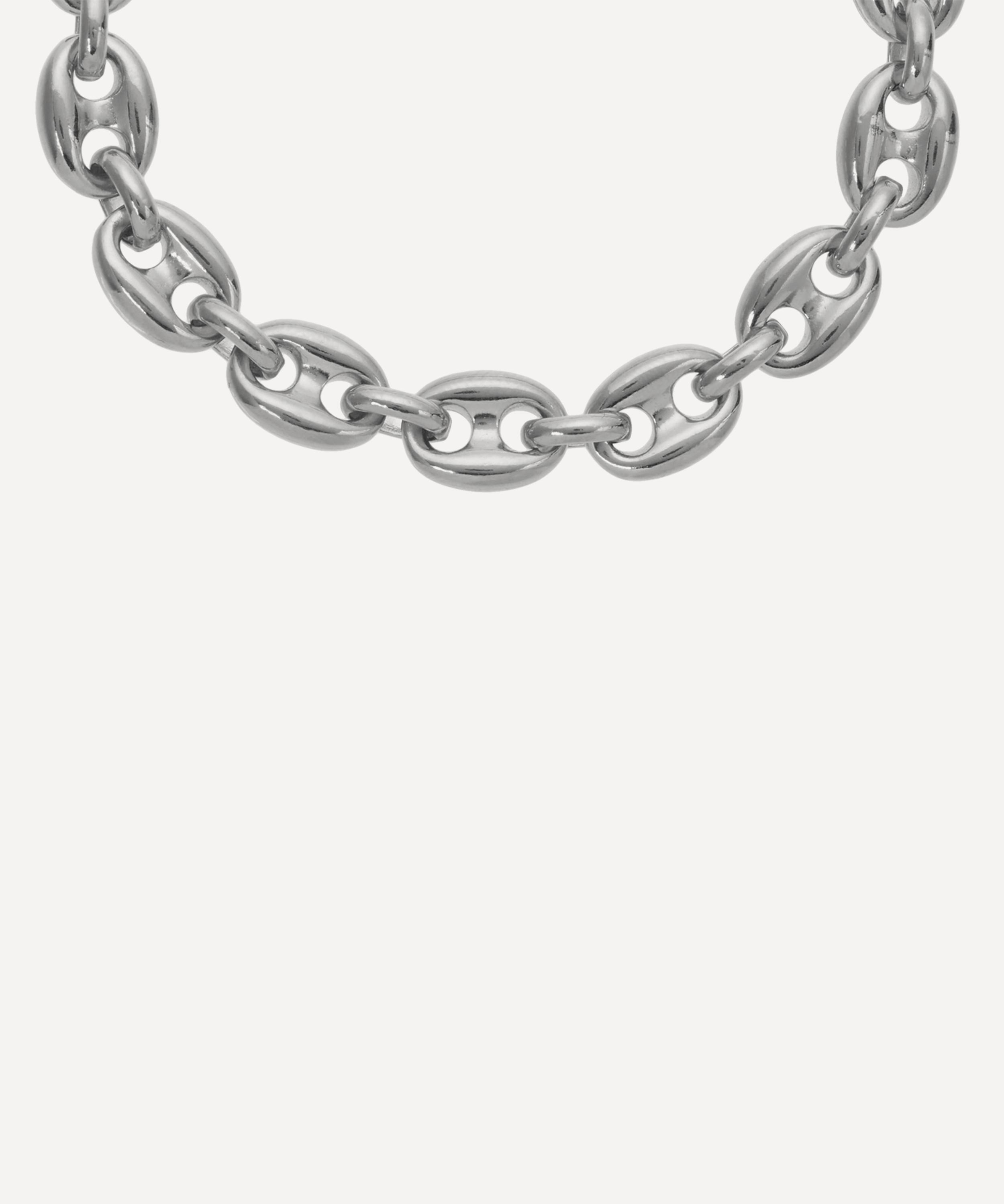 Anna + Nina - Silver-Plated Chunky Coffee Bean Bracelet image number 1