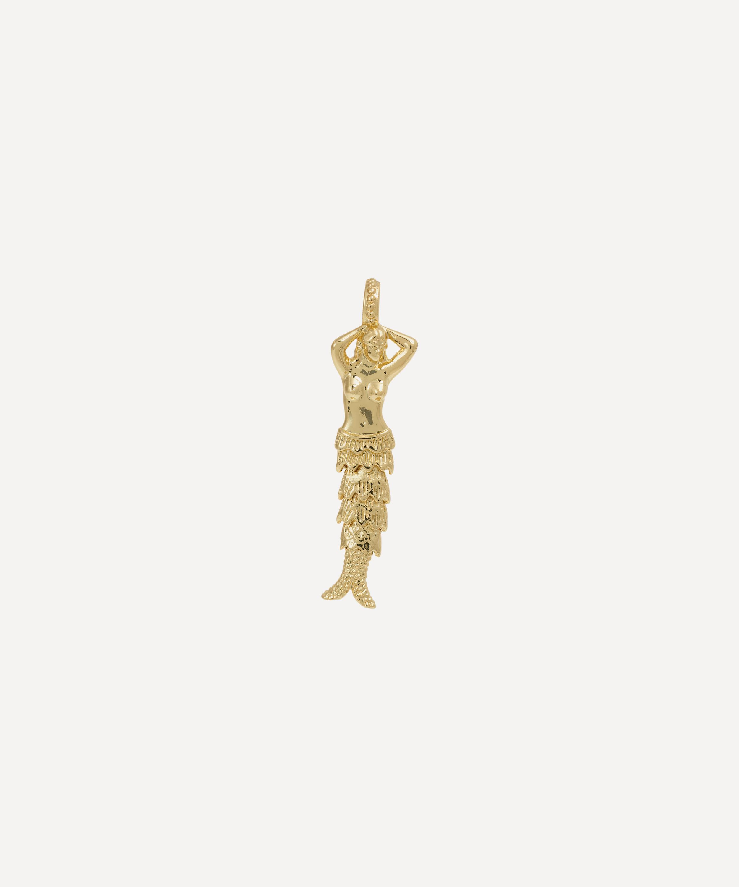 Anna + Nina - Gold-Plated Mermaid Charm image number 0