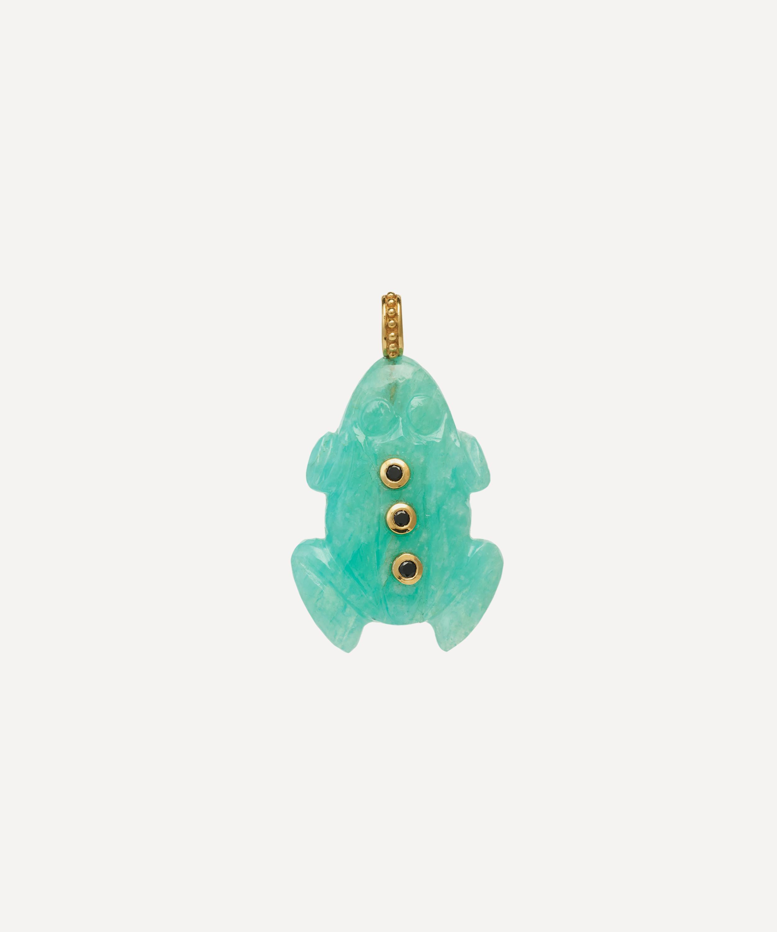 Anna + Nina - Gold-Plated Amazonite Hopper Charm image number 0