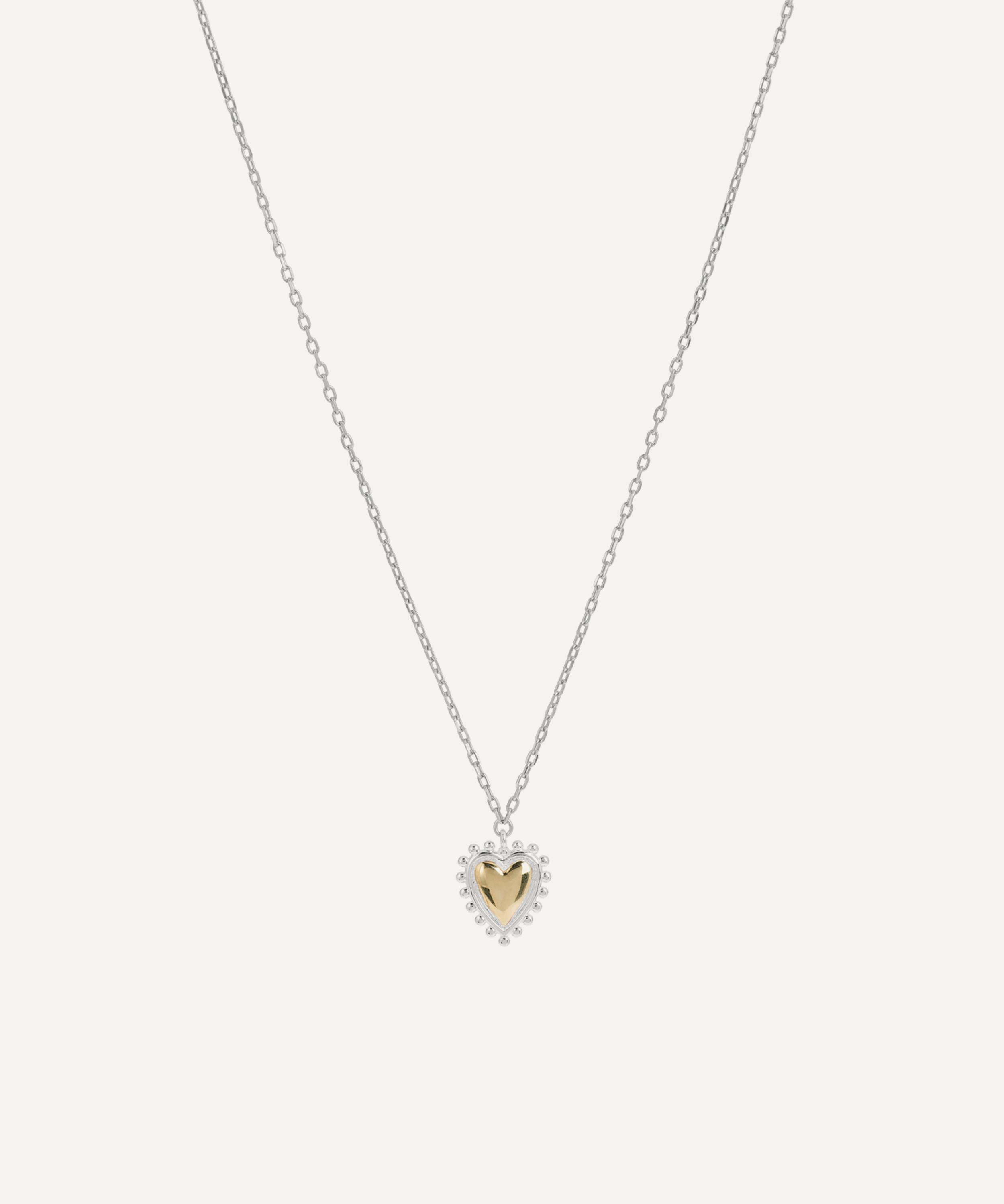 Anna + Nina - Mixed Metal Bravery Heart Necklace
