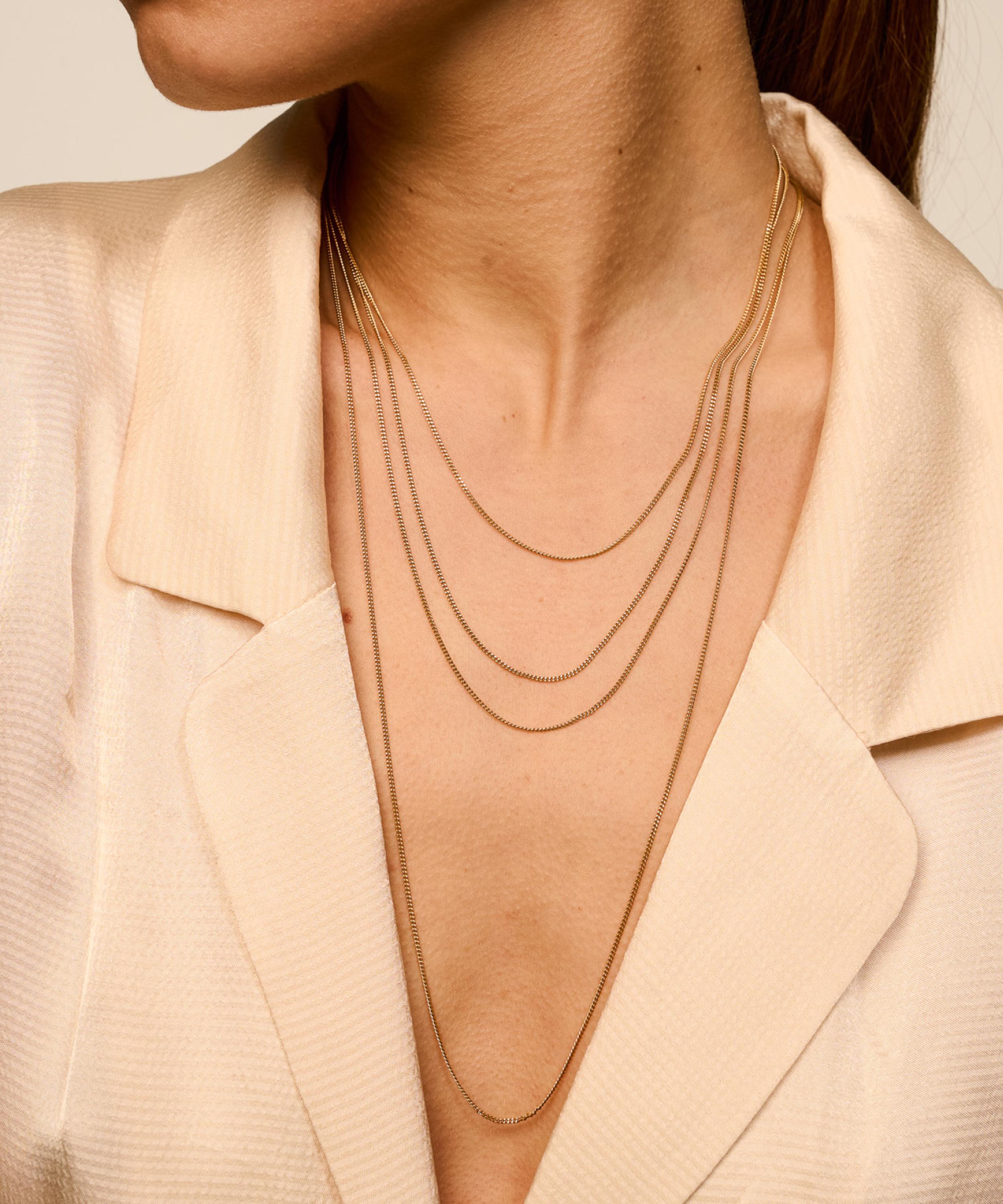 Anna + Nina - 14ct Gold-Plated Gourmet Plain Necklace image number 1