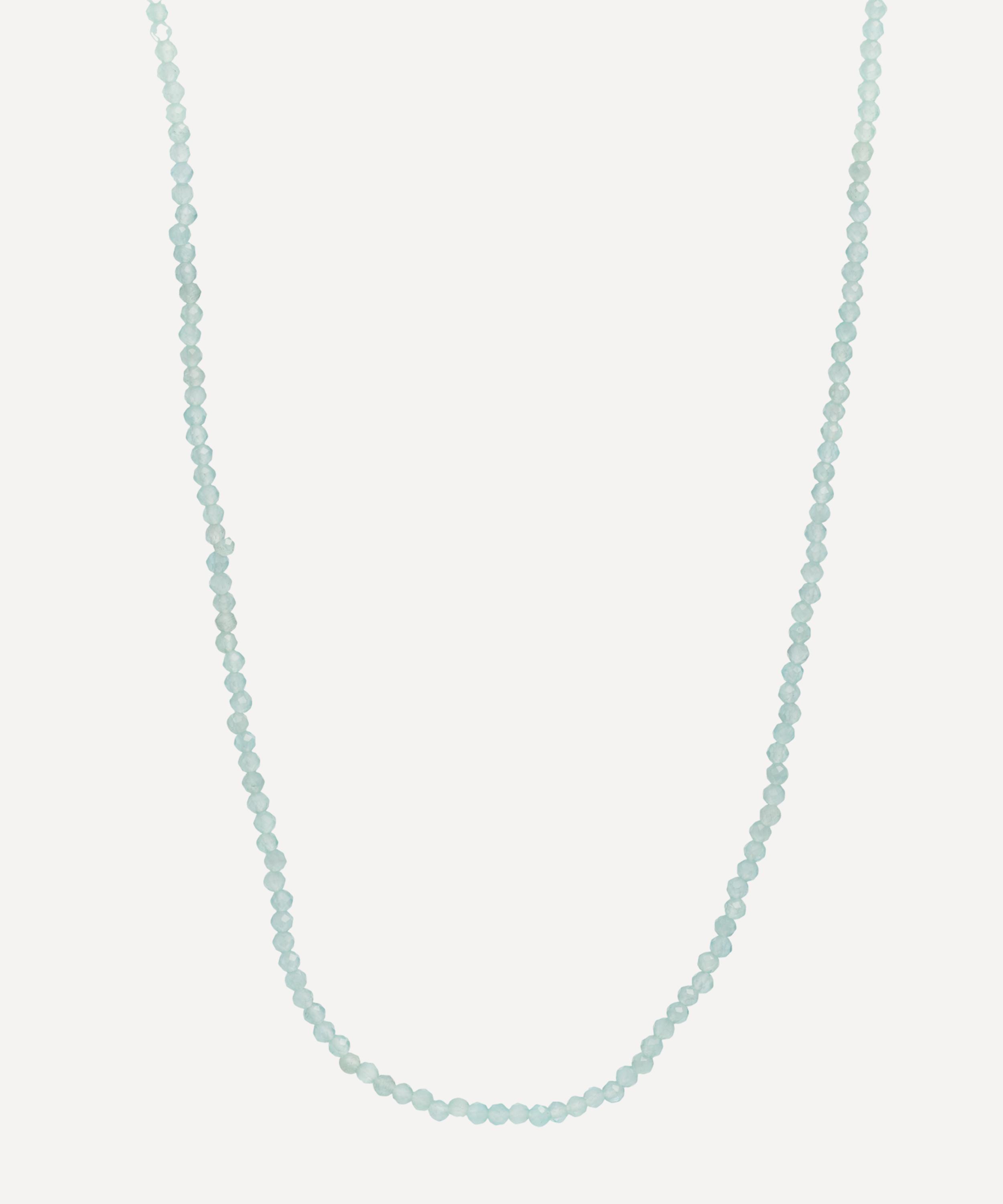 Anna + Nina - Gold-Plated Aquamarine Gemstone Necklace image number 0
