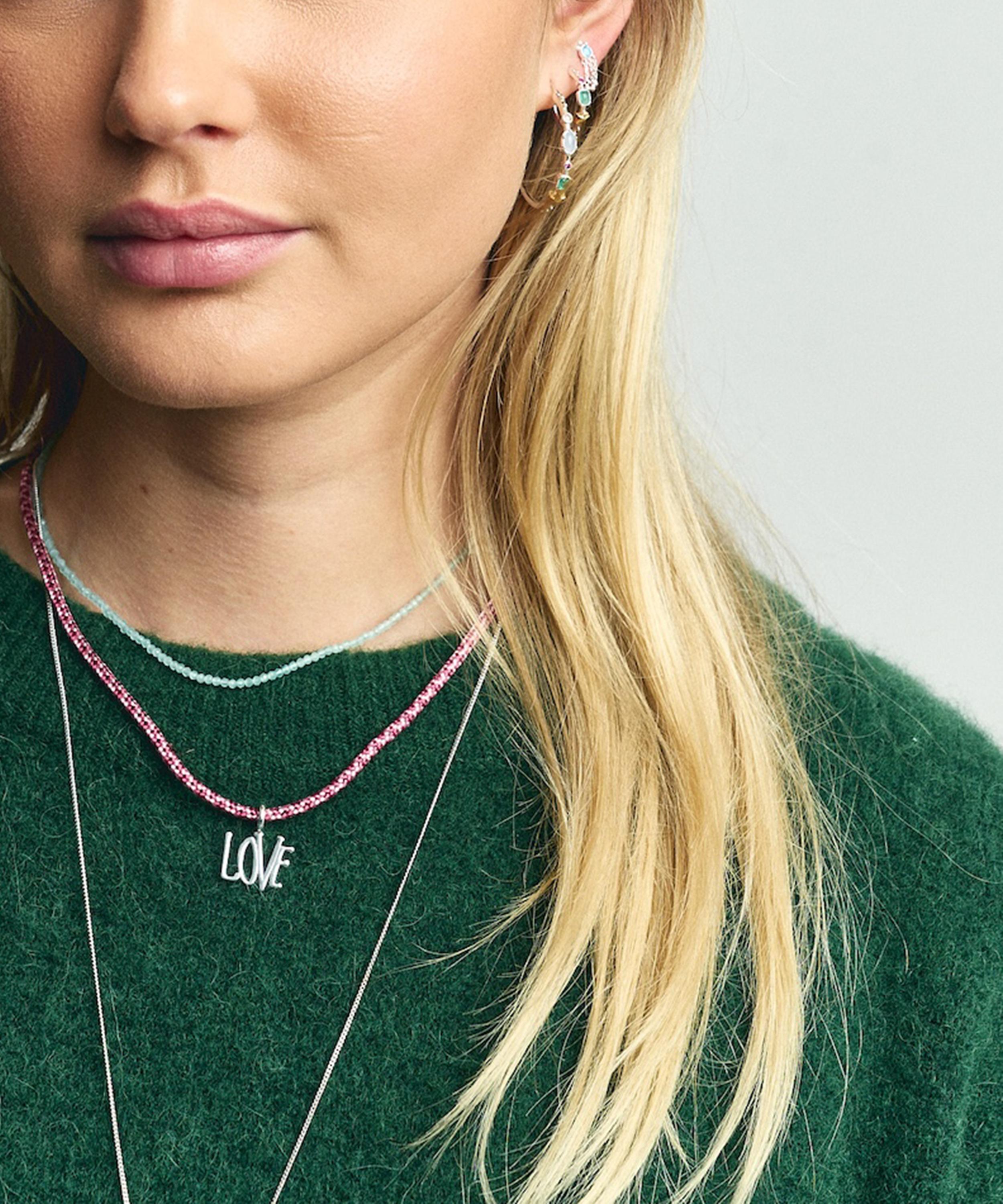 Anna + Nina - Gold-Plated Aquamarine Gemstone Necklace image number 1