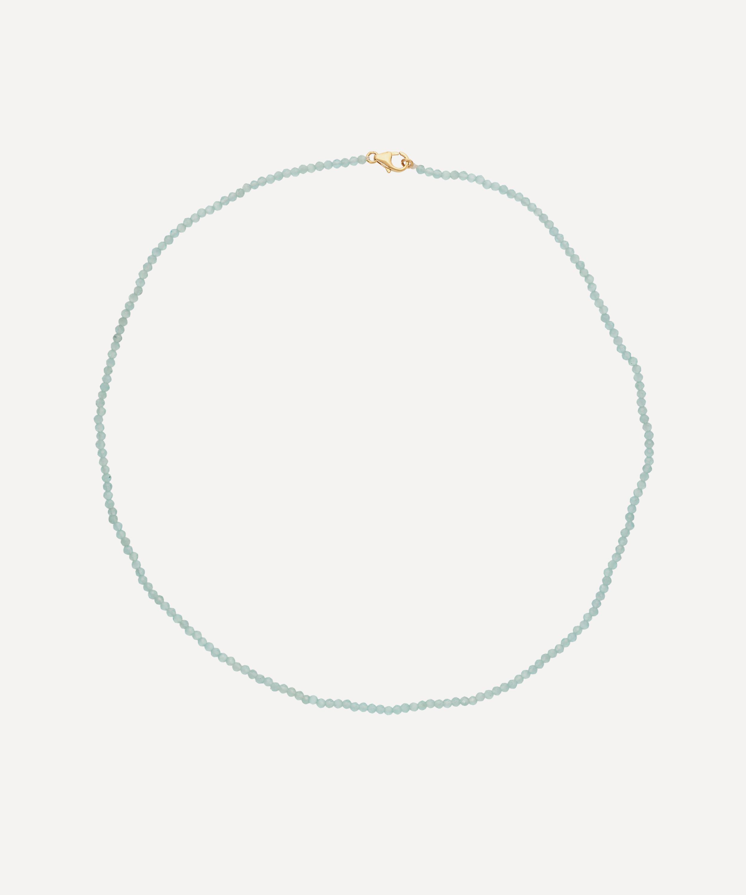 Anna + Nina - Gold-Plated Aquamarine Gemstone Necklace image number 2