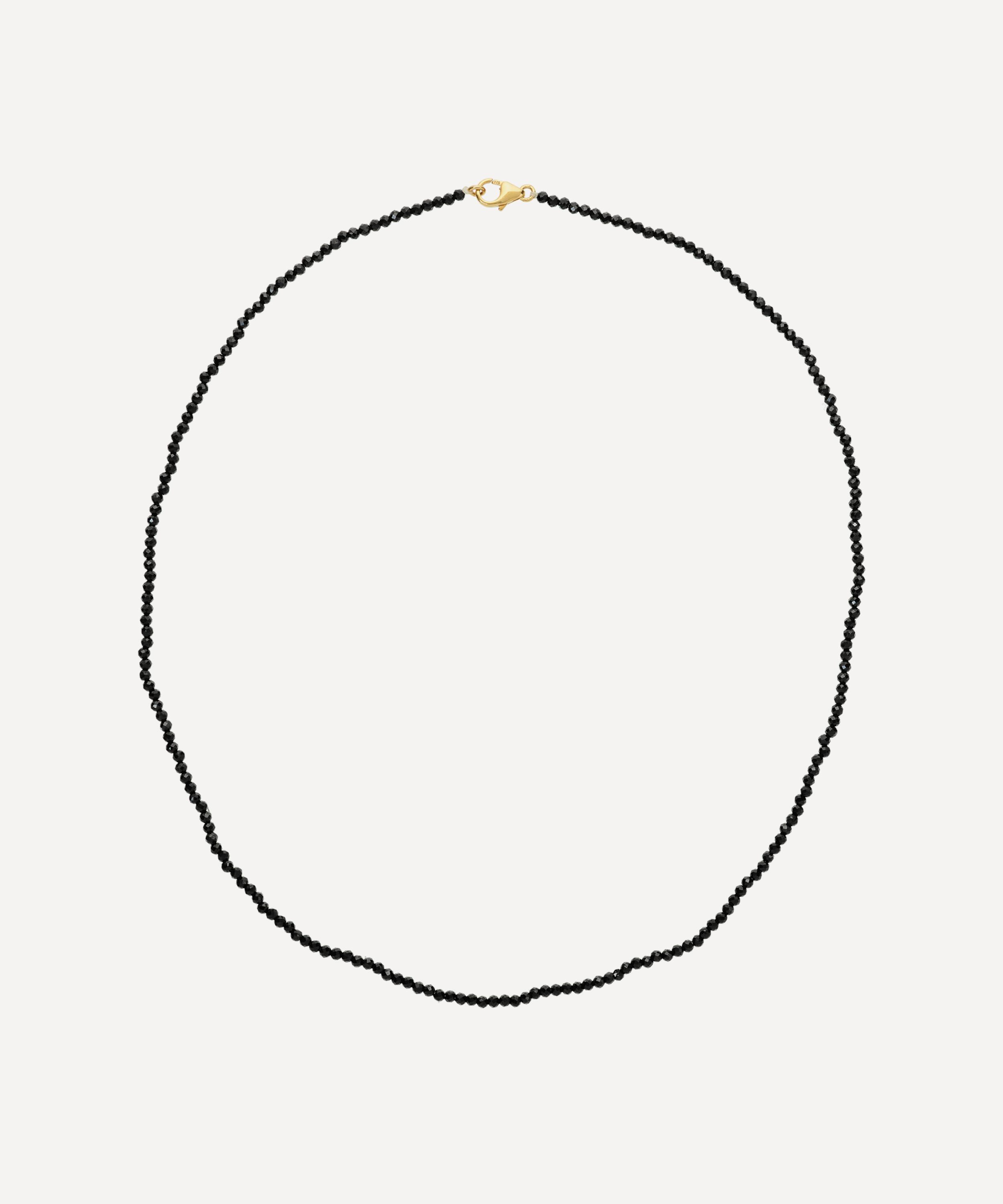 Anna + Nina - Gold-Plated Black Onyx Gemstone Necklace image number 1