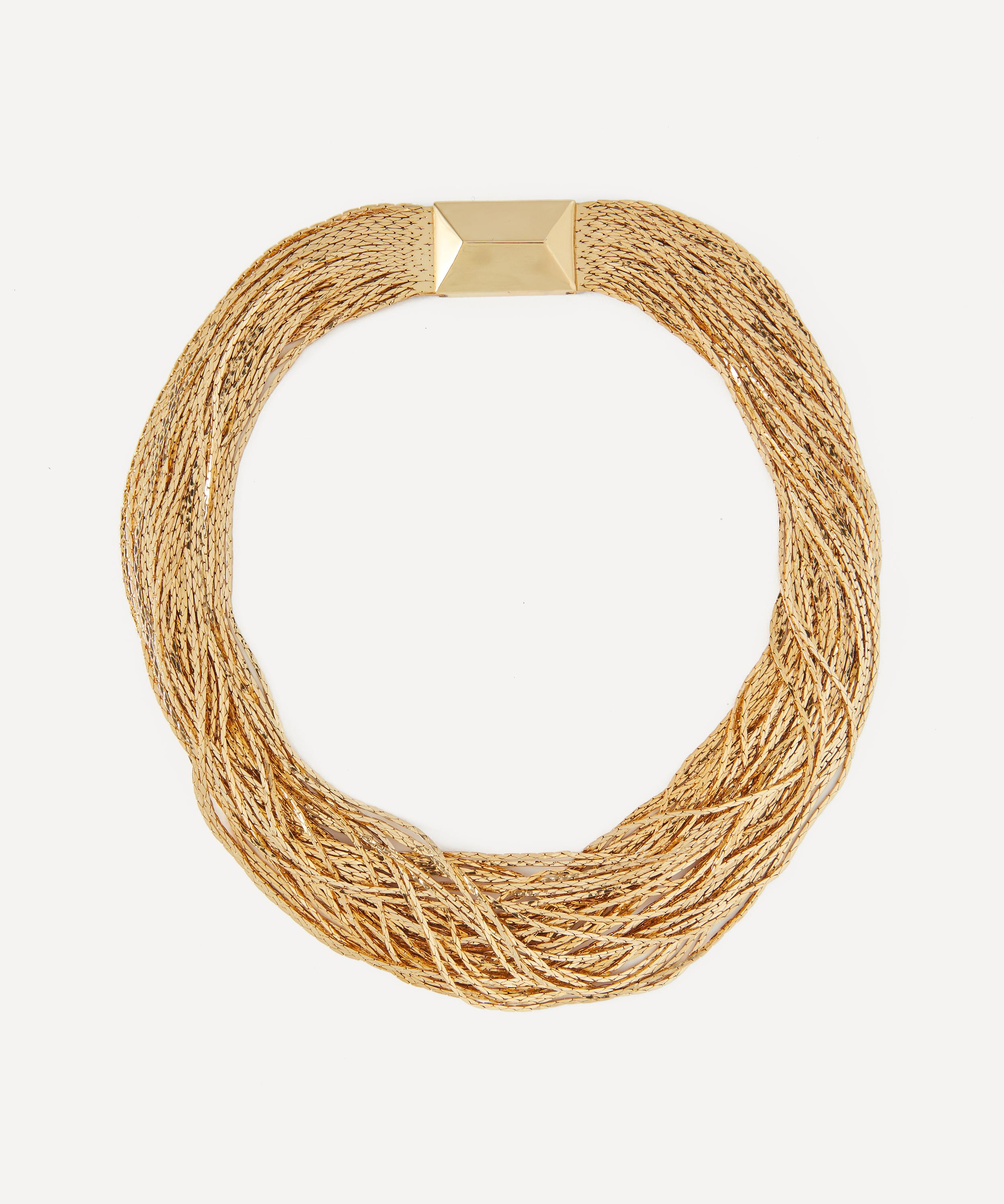 Kenneth Jay Lane - Gold-Plated Multi-Row Chain Necklace image number 0