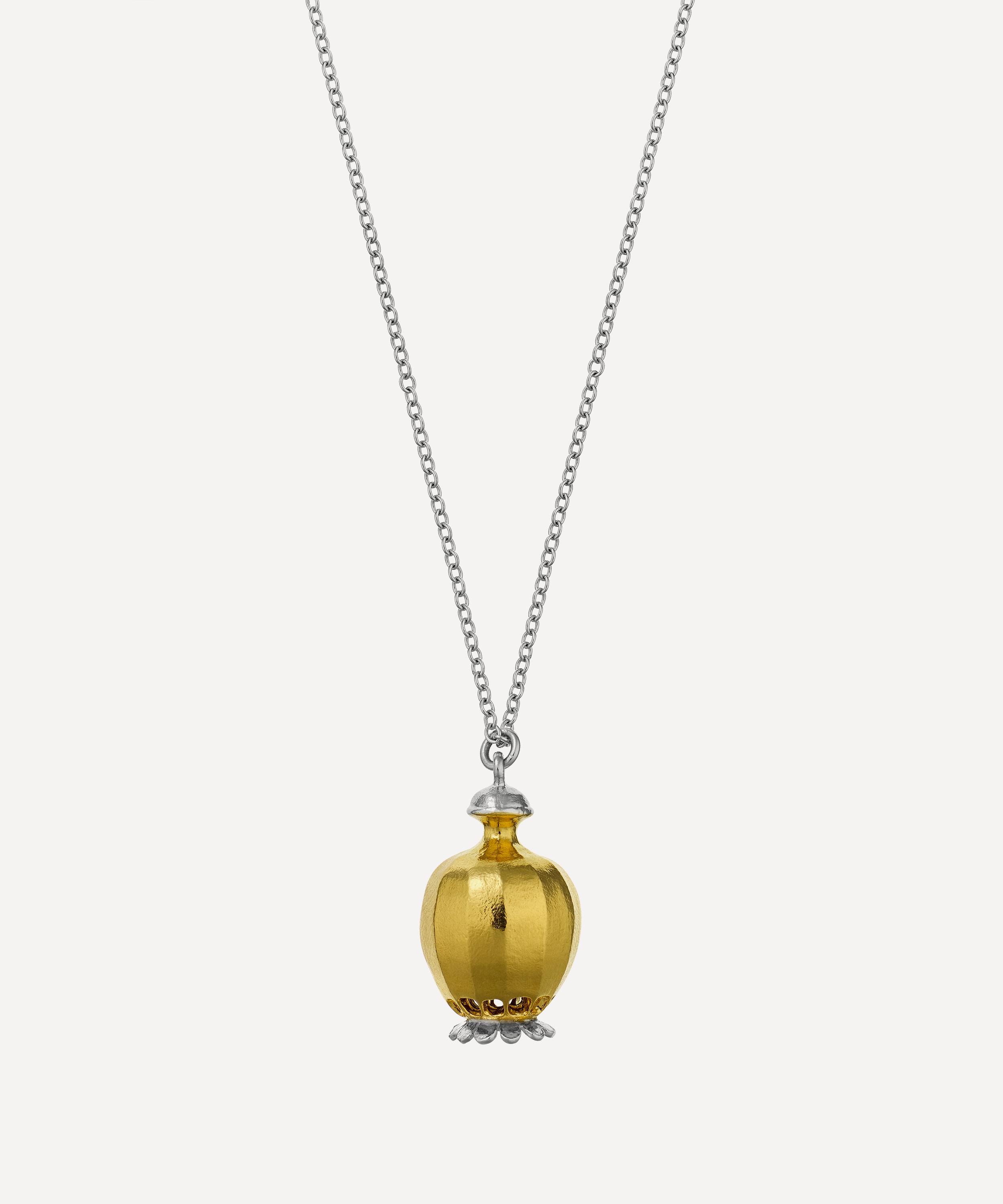 Alex Monroe - Sterling Silver Large Poppy Seed Necklace image number 0