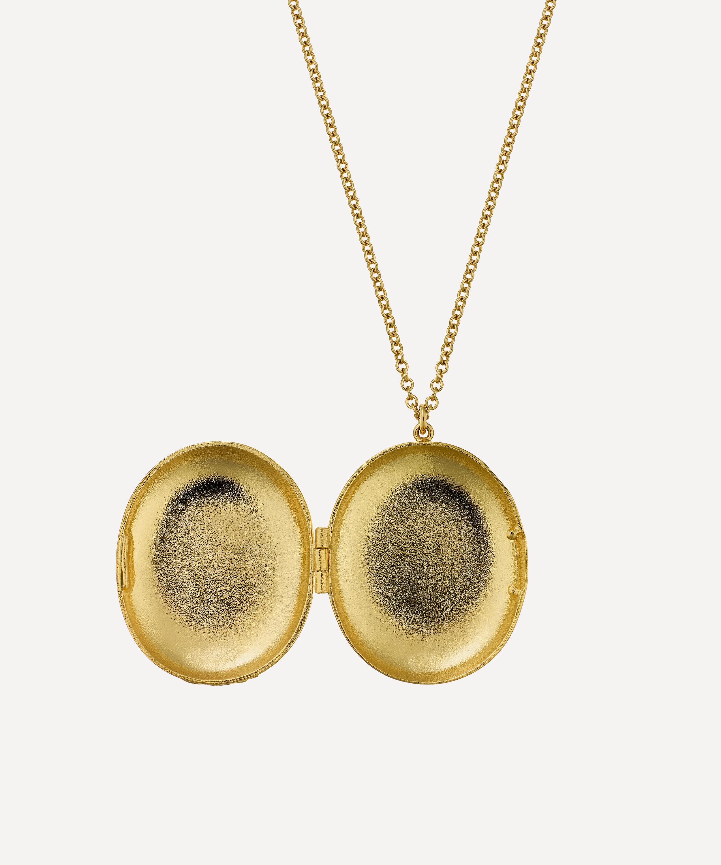 Alex Monroe - 22ct Gold-Plated Make a Wish Dandelion Locket image number 4