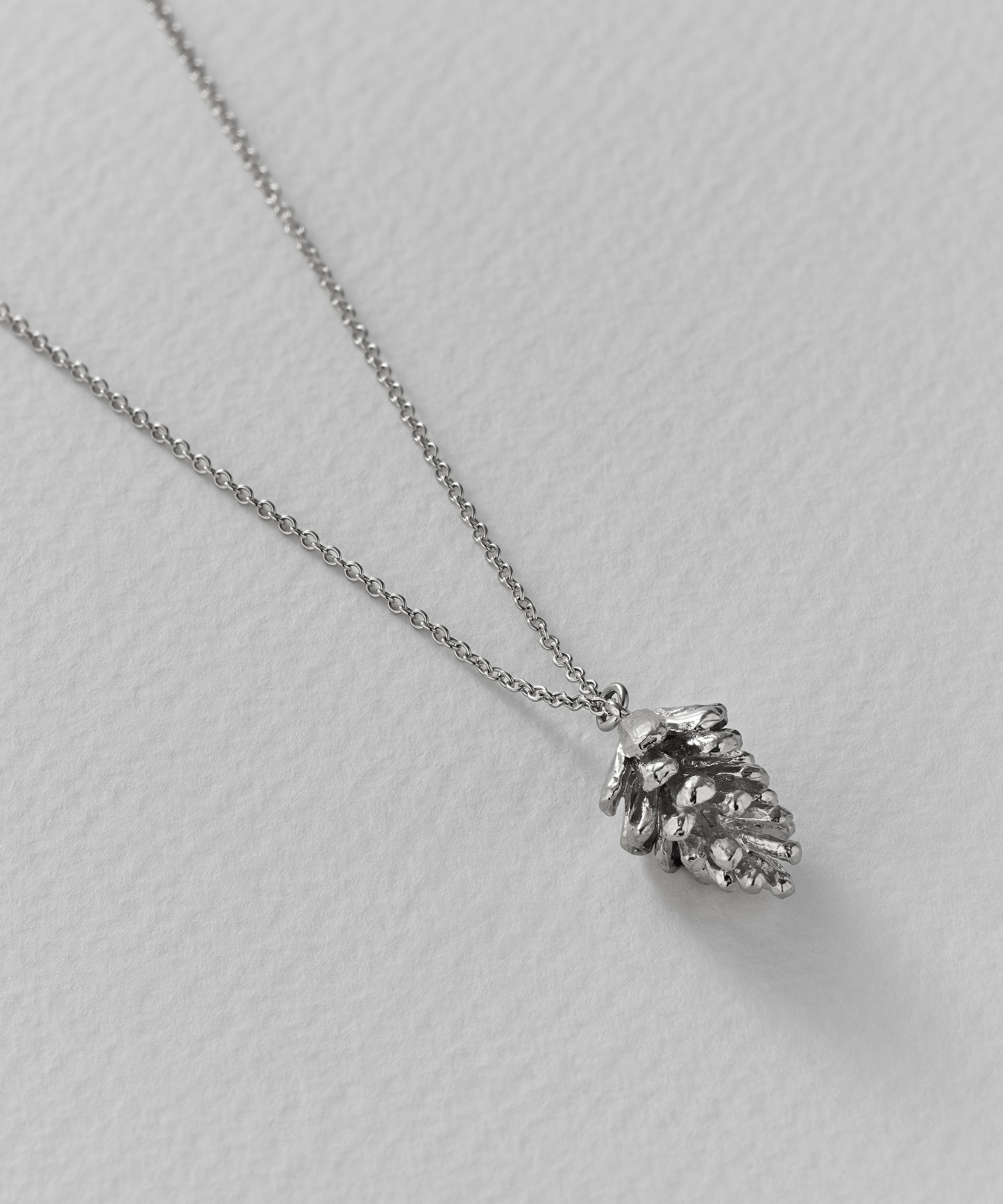 Alex Monroe - Sterling Silver Pinecone Necklace image number 2
