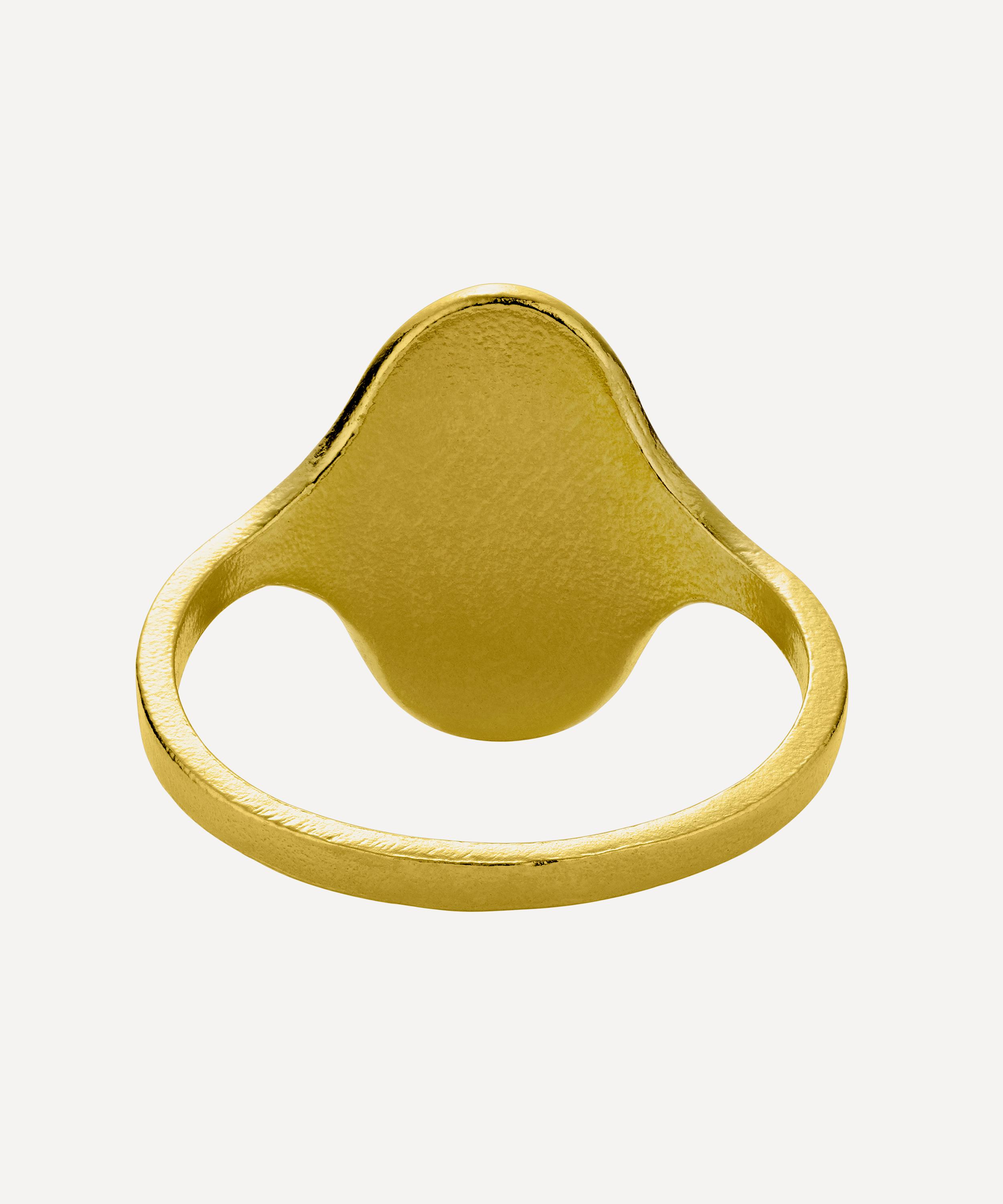 Alex Monroe - 22ct Gold-Plated Oval Make a Wish Ring image number 3