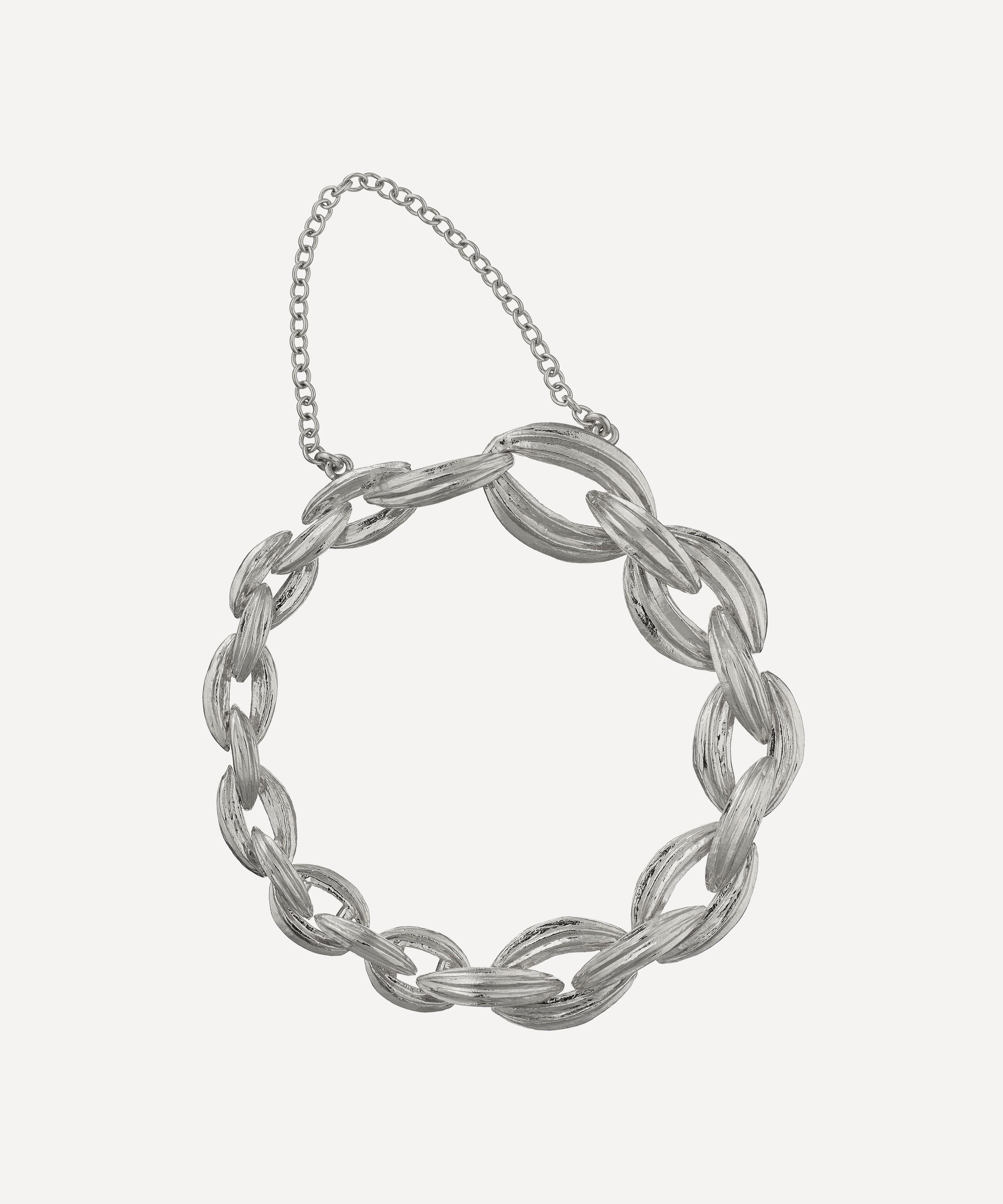 Alex Monroe - Sterling Silver Linked Kissing Seed Bracelet 16.5 cm image number 0
