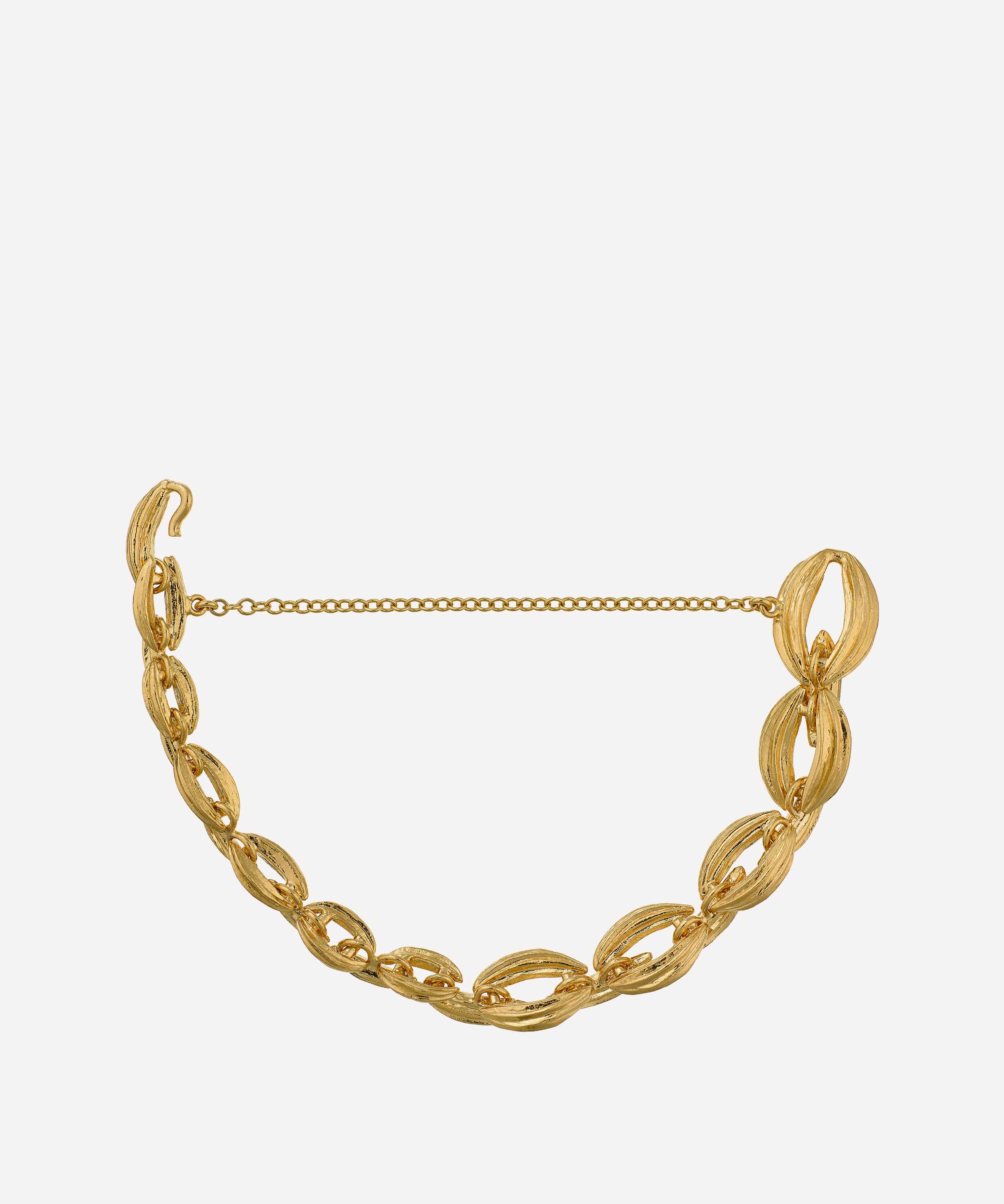 Alex Monroe - 22ct Gold-Plated Linked Kissing Seed Bracelet 16.5 cm image number 2