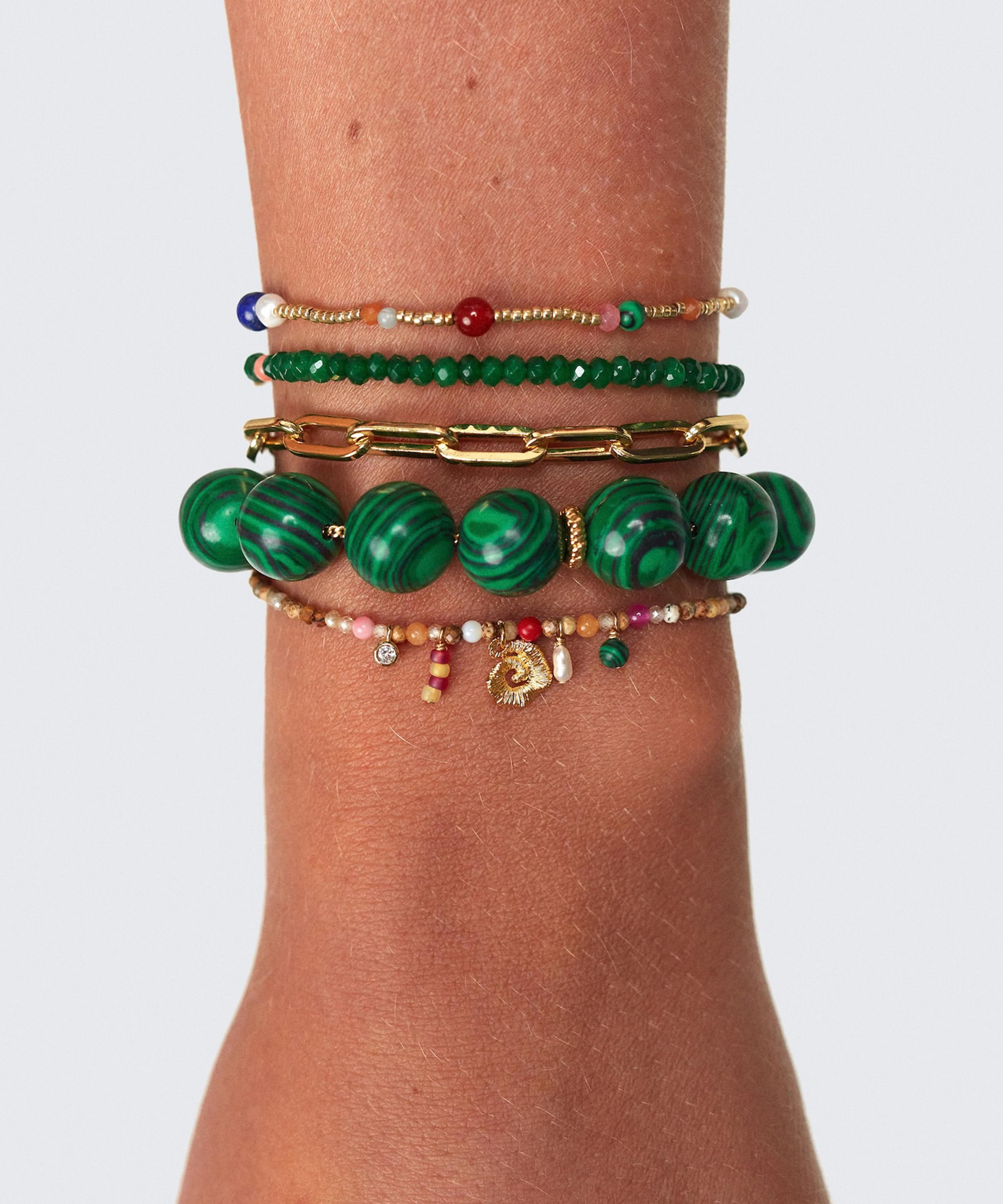 ANNI LU - 18ct Gold-Plated Malachite Dreams Bracelet image number 3